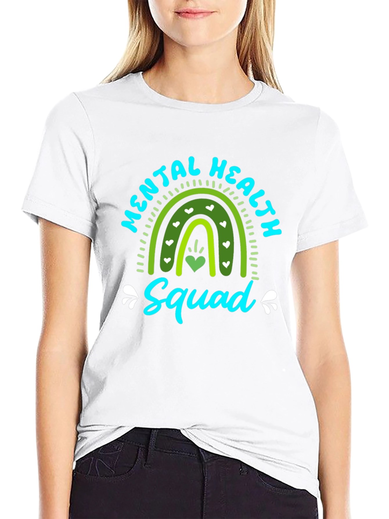 Mental Health Squad Rainbow Graphic T-Shirt