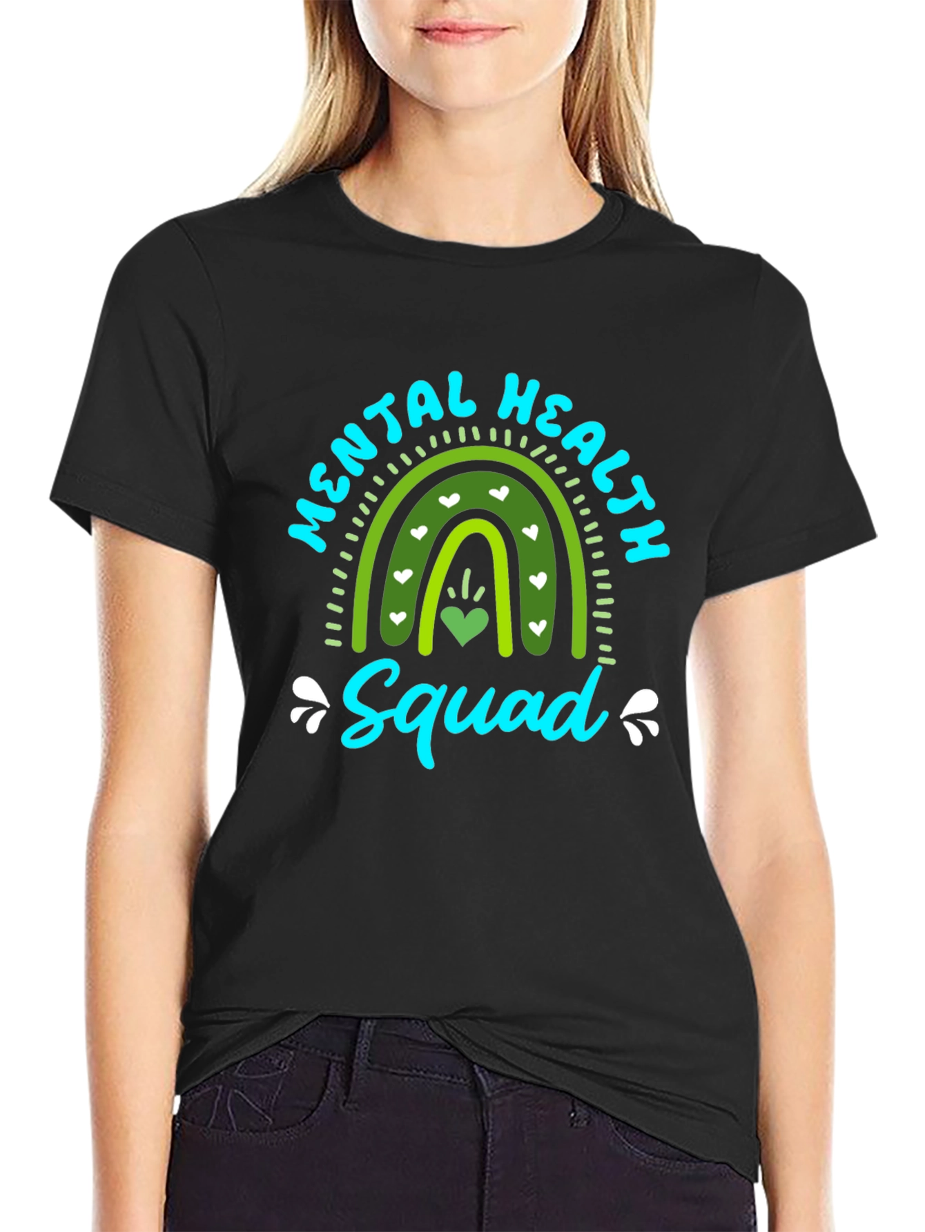 Mental Health Squad Rainbow Graphic T-Shirt