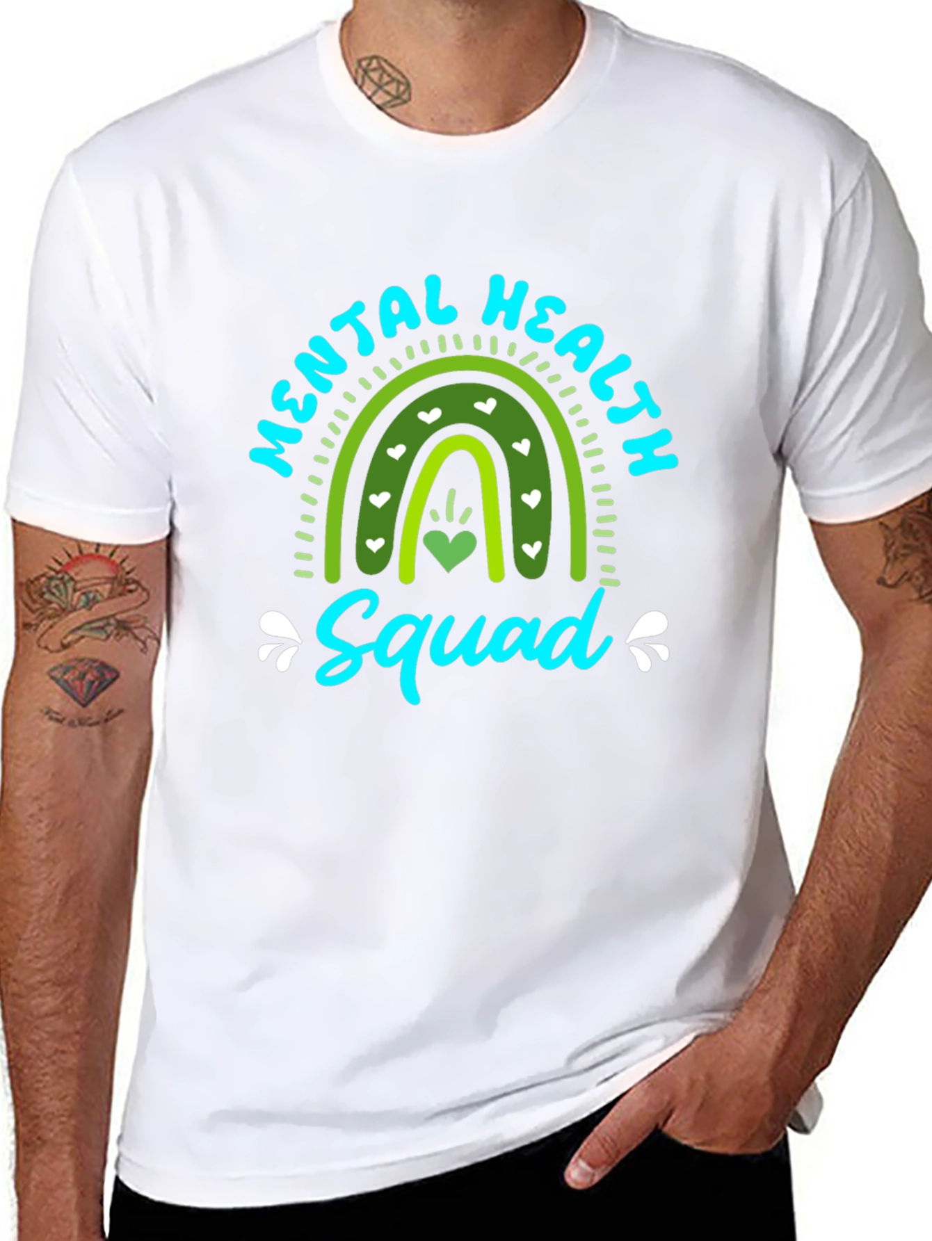 Mental Health Squad Rainbow Graphic T-Shirt