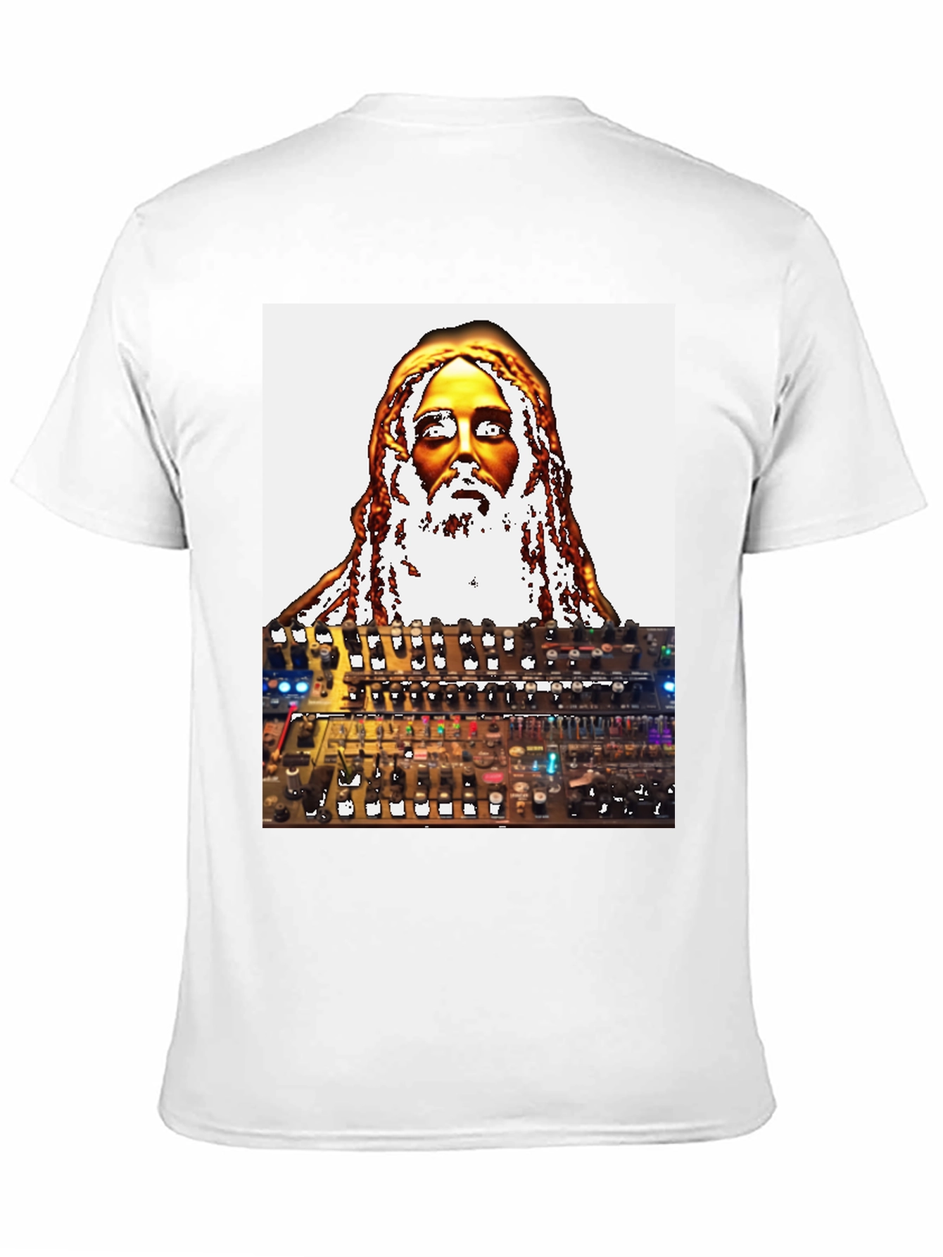 Unique Graphic T-Shirt - Jesus Synth Music Lover