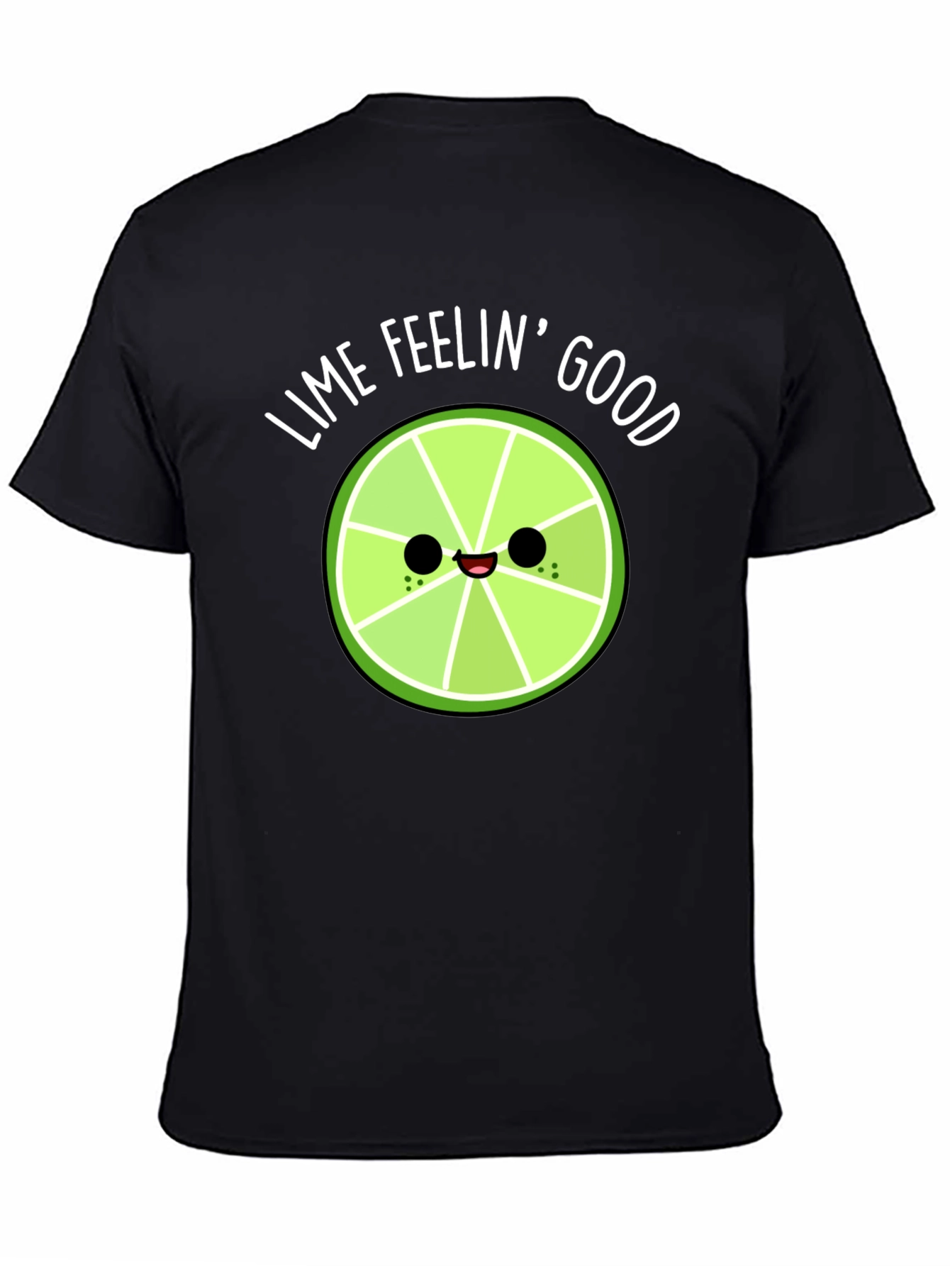 Lime Feelin Good Black Graphic T-Shirt