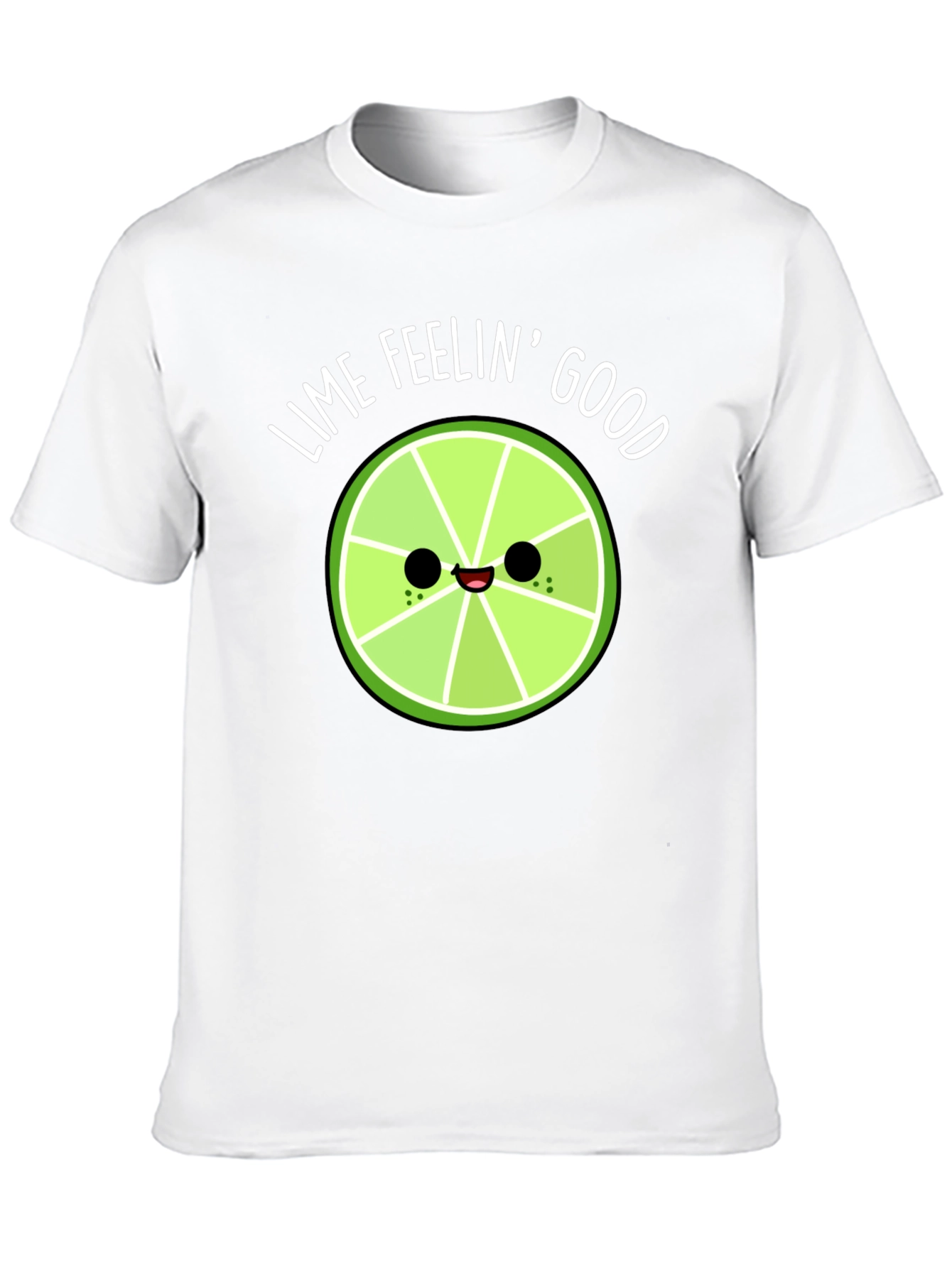 Lime Feelin Good Black Graphic T-Shirt