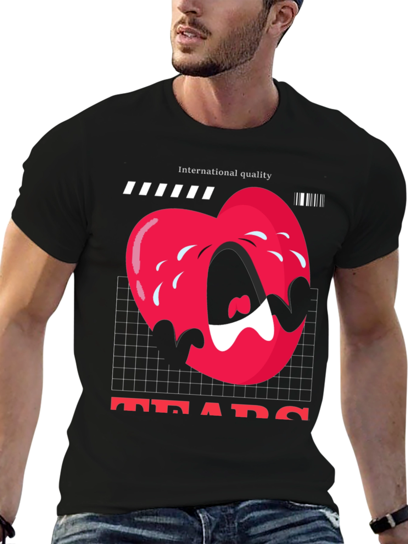 Tears Graphic Tee - International Quality Black T-Shirt