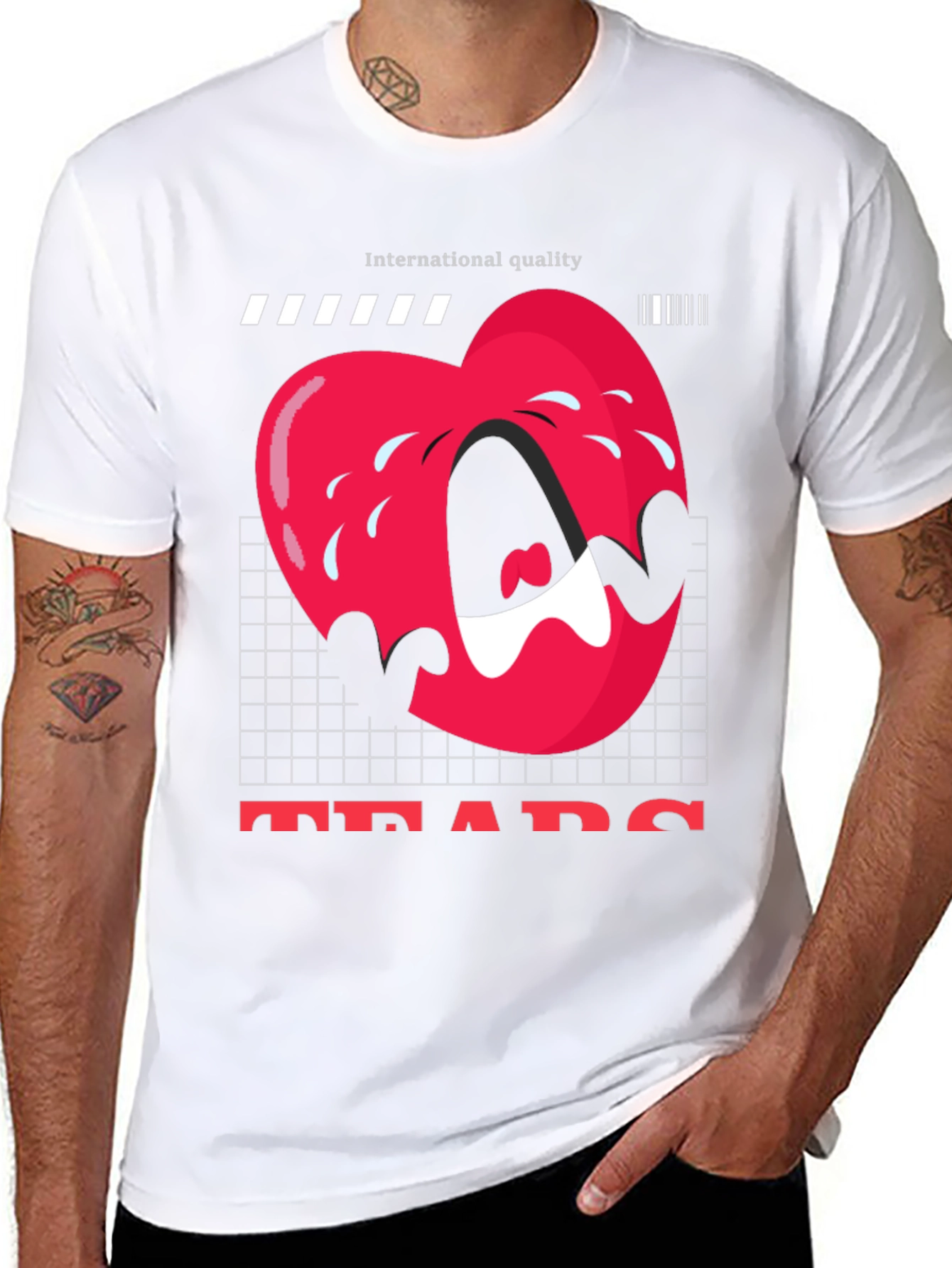 Tears Graphic Tee - International Quality Black T-Shirt