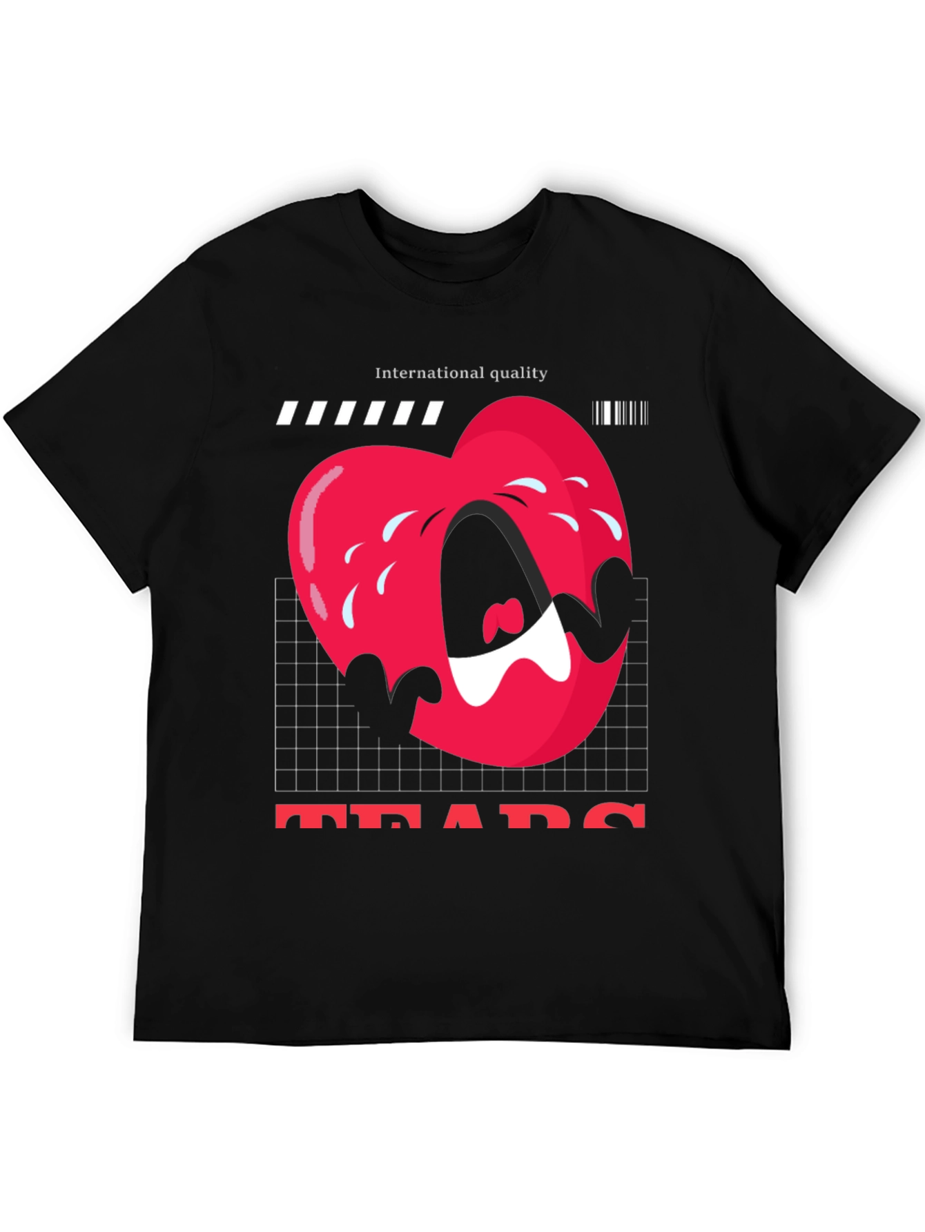 Tears Graphic Tee - International Quality Black T-Shirt