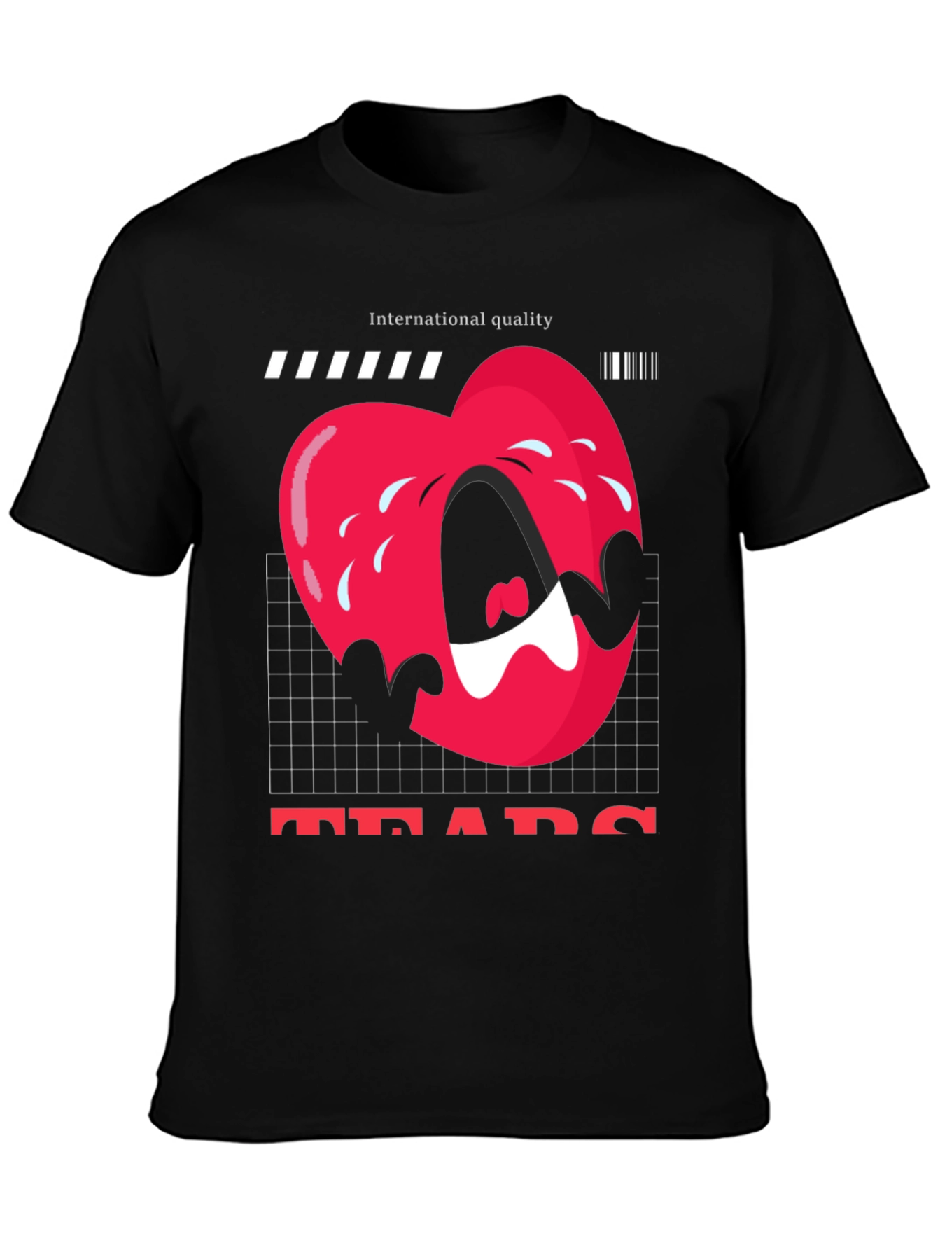 Tears Graphic Tee - International Quality Black T-Shirt