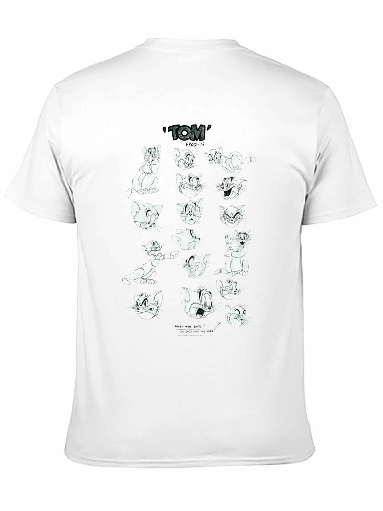Tom and Jerry Cartoon Graphic Print Black T-Shirt