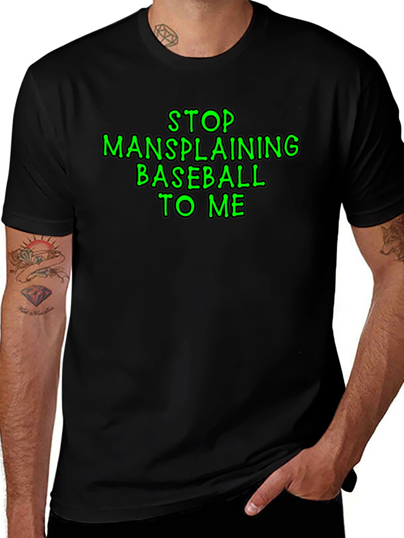 Stop Mansplaining Baseball T-Shirt