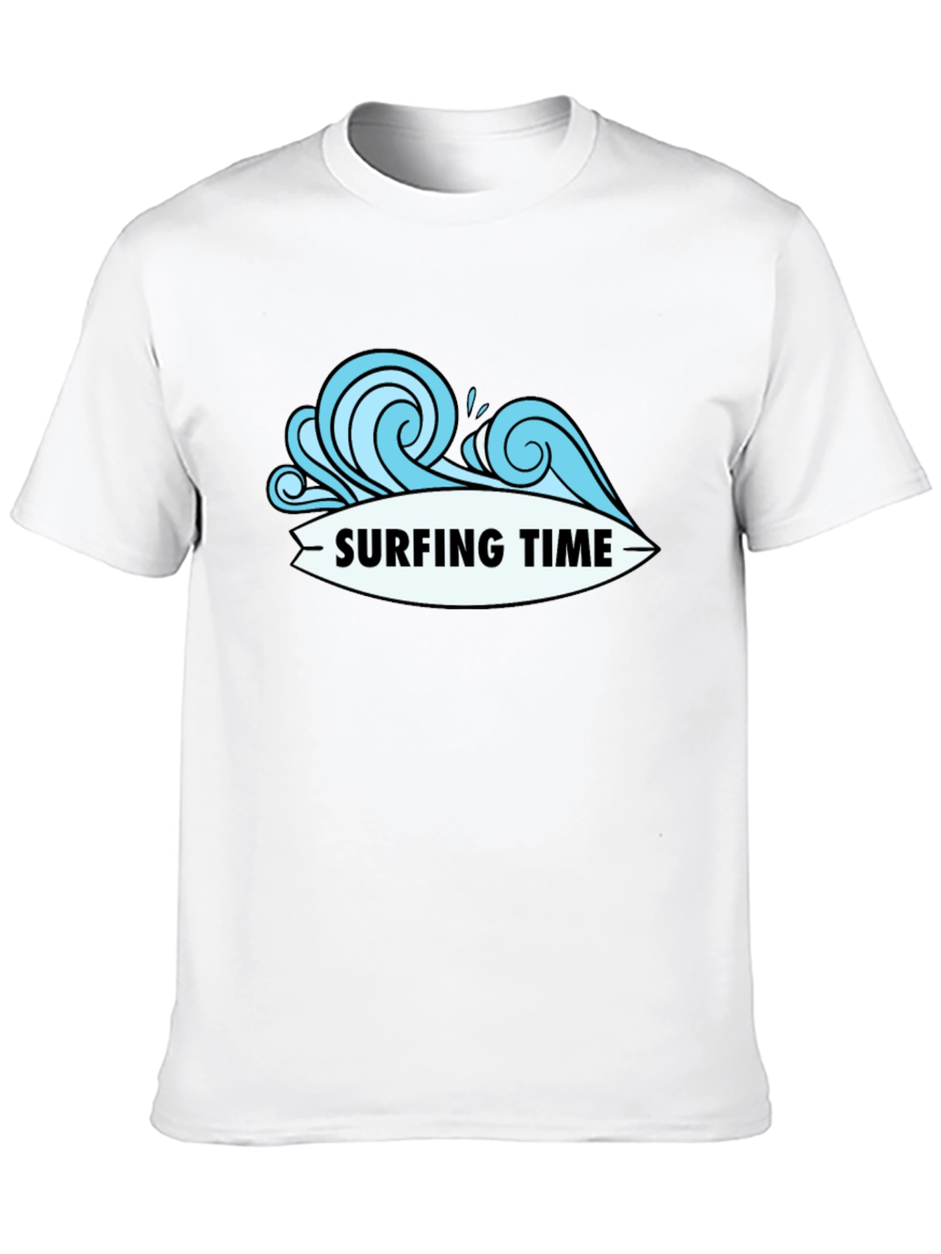 Surfing Time Black T-Shirt