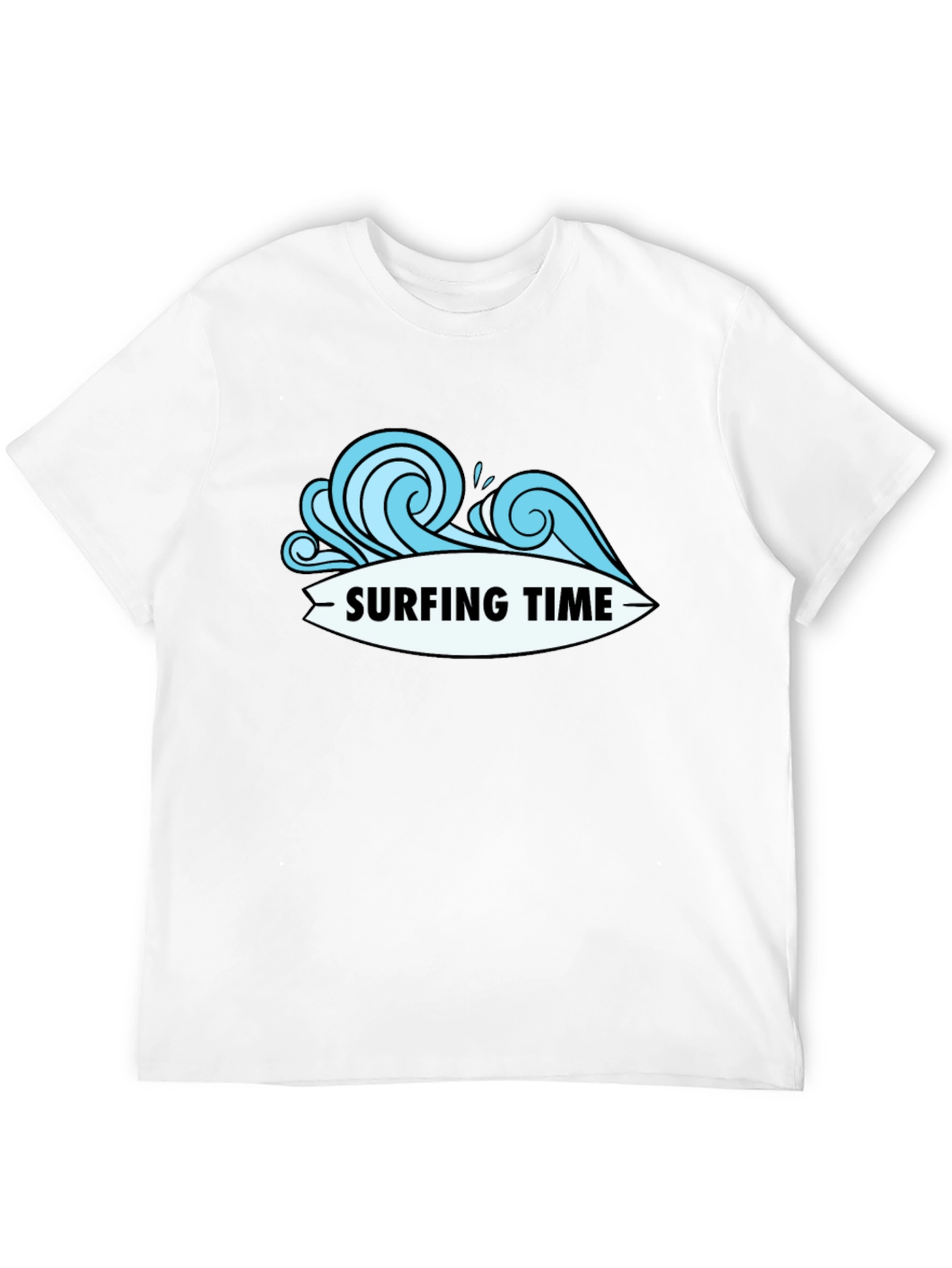 Surfing Time Black T-Shirt