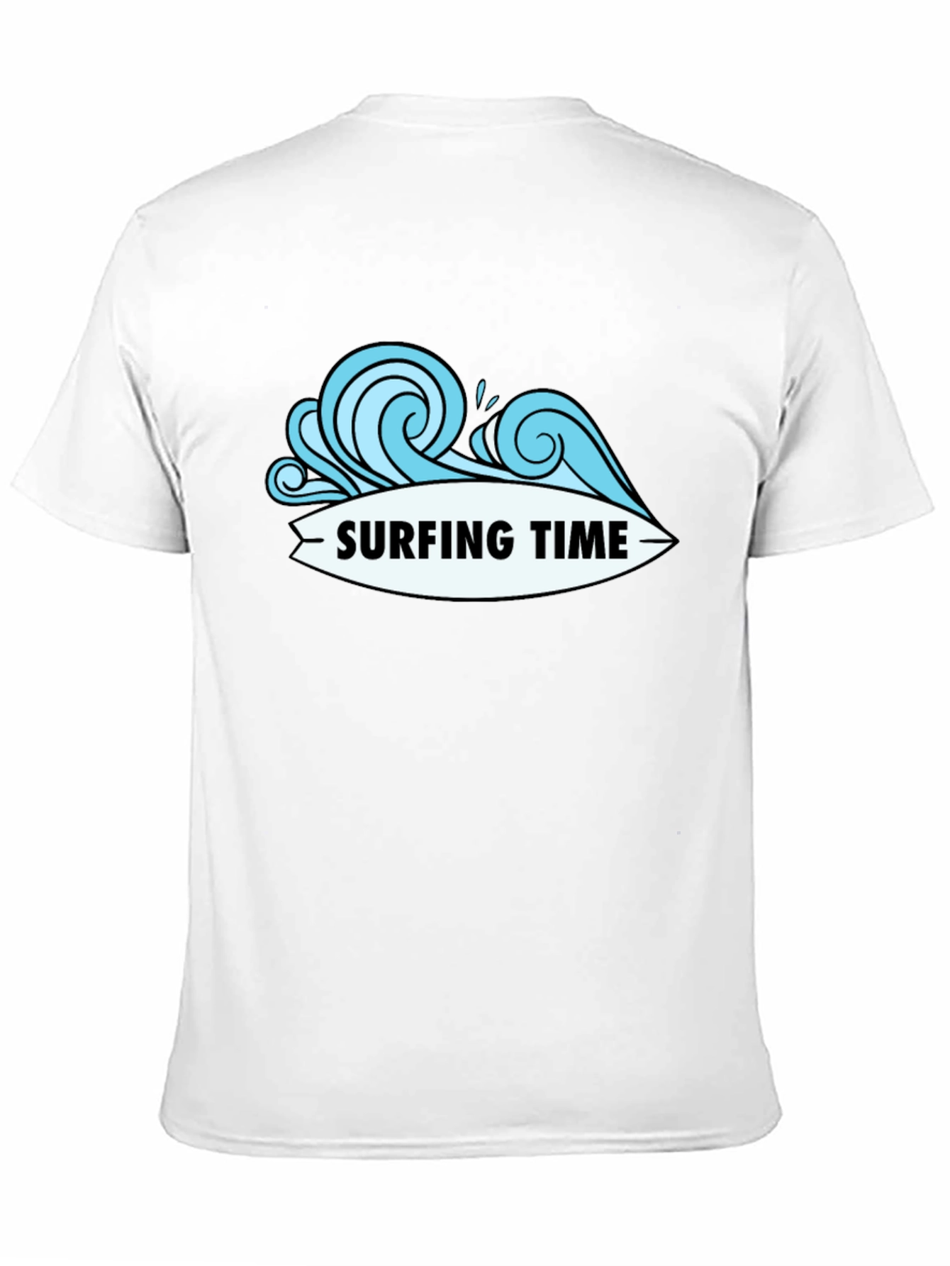 Surfing Time Black T-Shirt