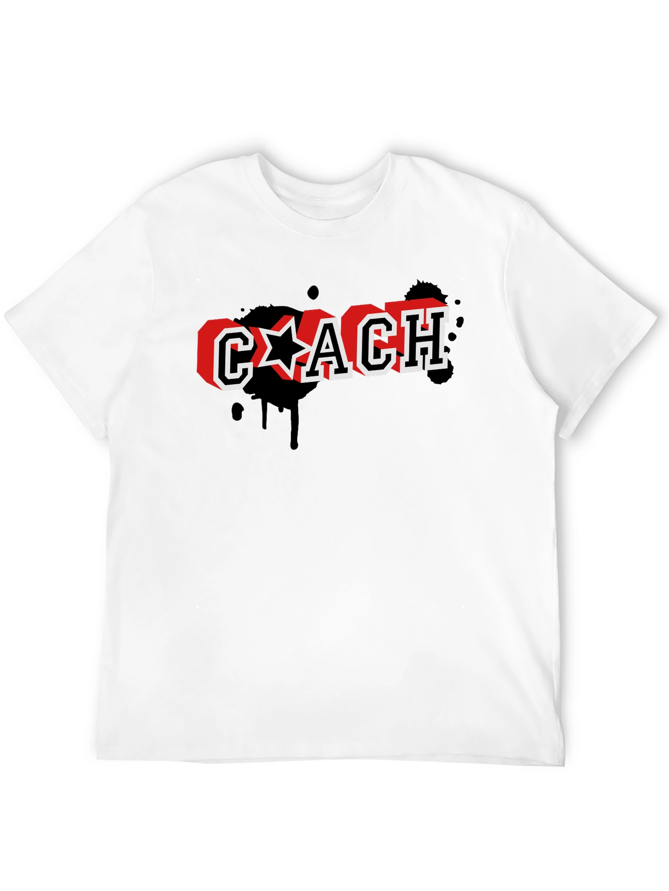 Stylish Coach Graphic Print Black T-Shirt