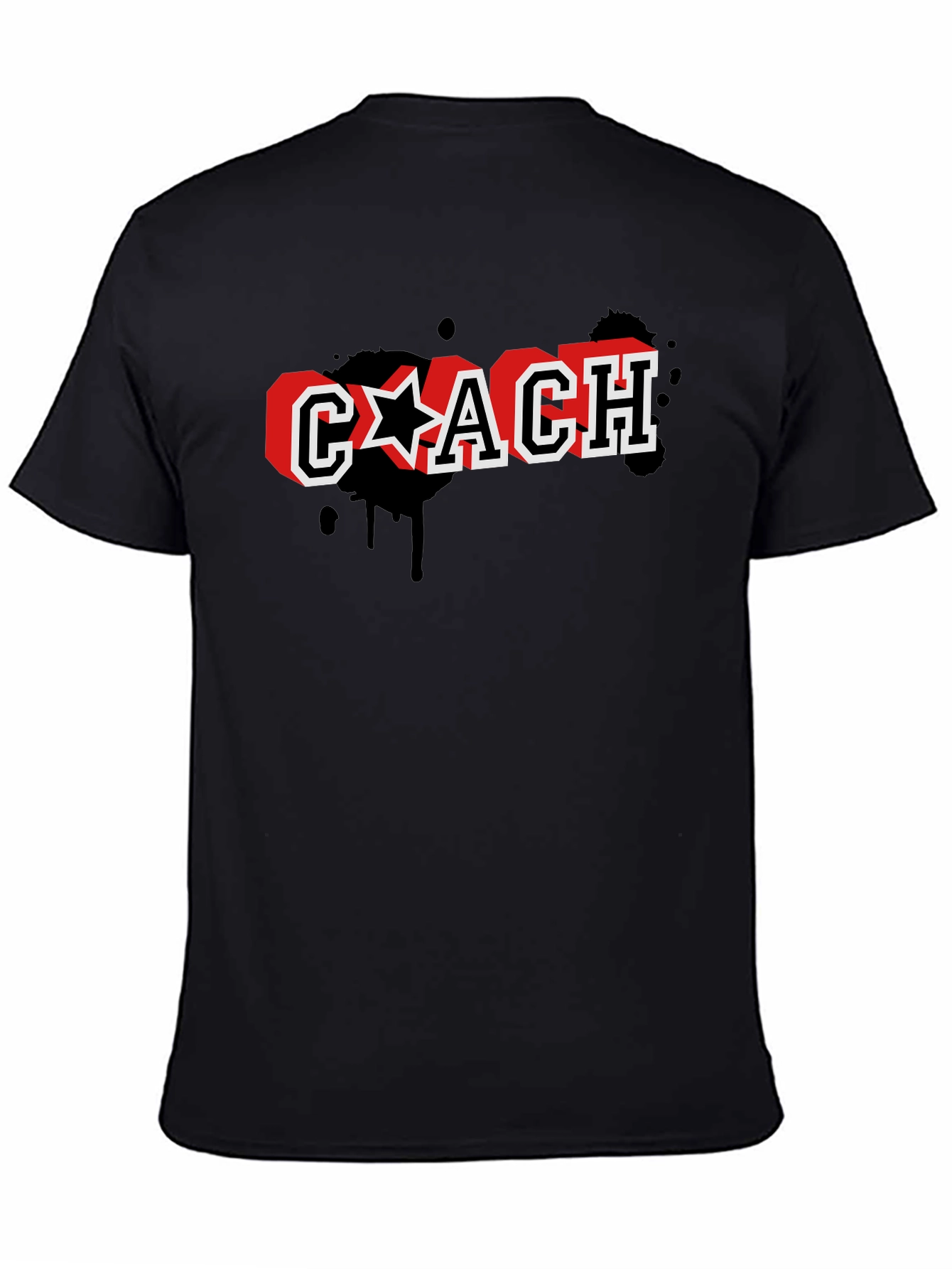 Stylish Coach Graphic Print Black T-Shirt