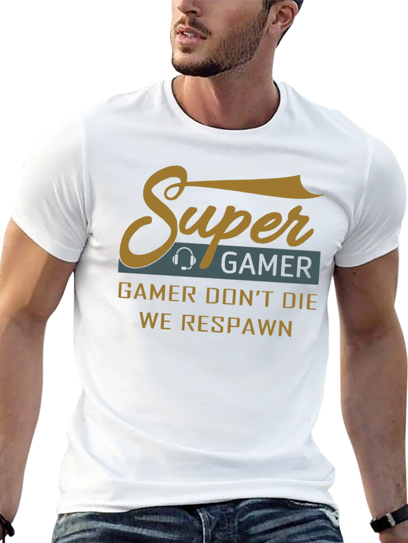 Super Gamer T-Shirt - Gamer Dont Die We Respawn!