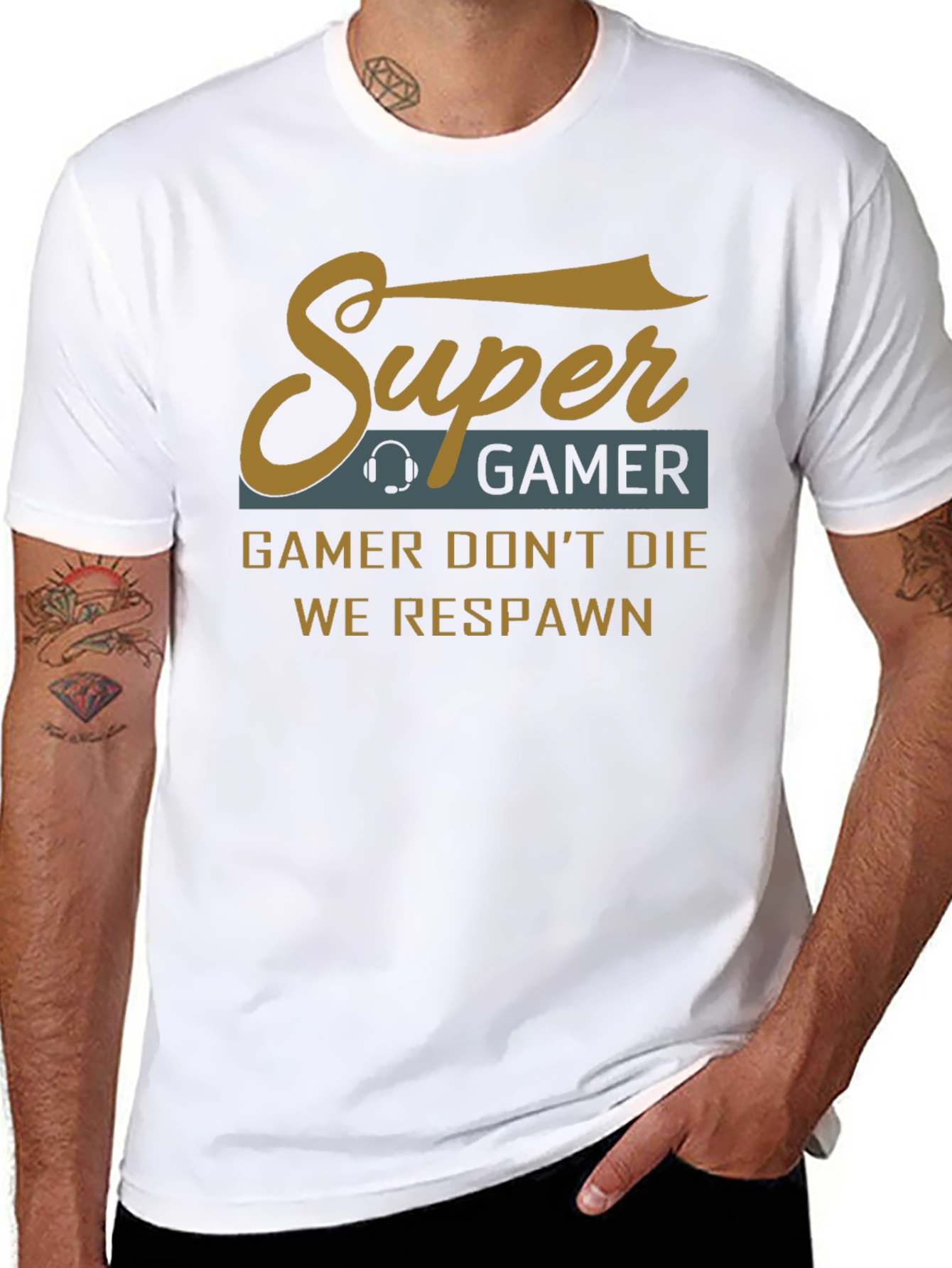 Super Gamer T-Shirt - Gamer Dont Die We Respawn!