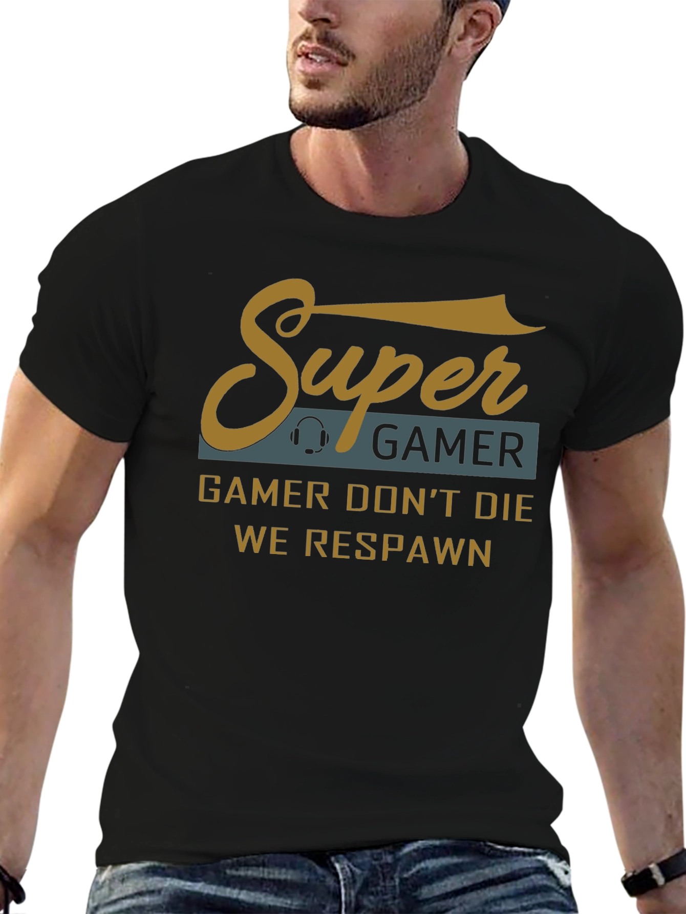 Super Gamer T-Shirt - Gamer Dont Die We Respawn!