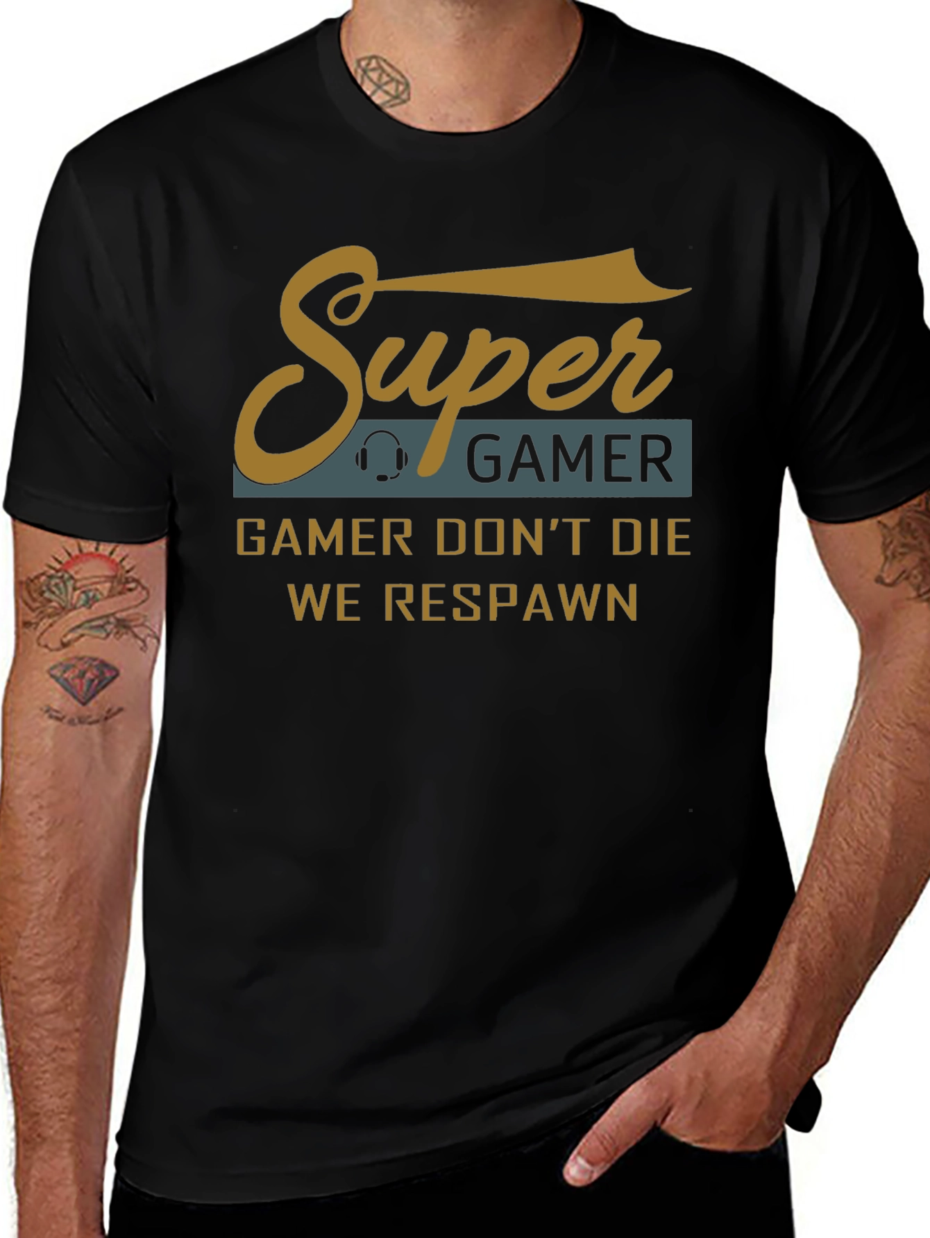 Super Gamer T-Shirt - Gamer Dont Die We Respawn!