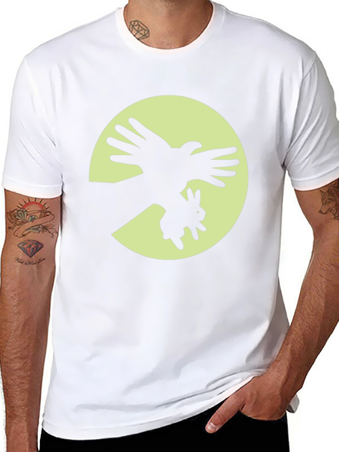 Shadow Puppet Tee - Bird & Bunny Design