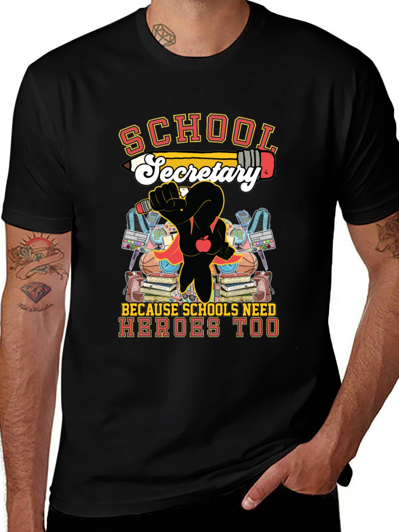 School Secretary Hero T-Shirt