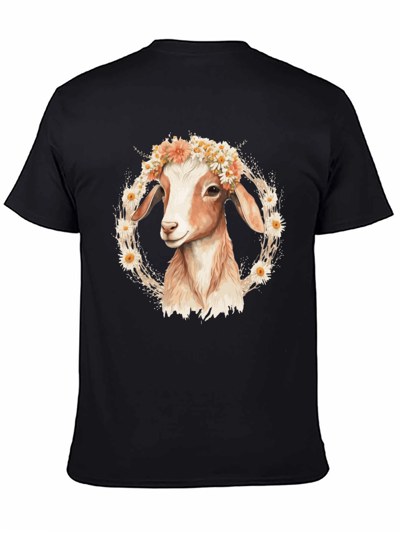 Goat with Flower Crown T-Shirt