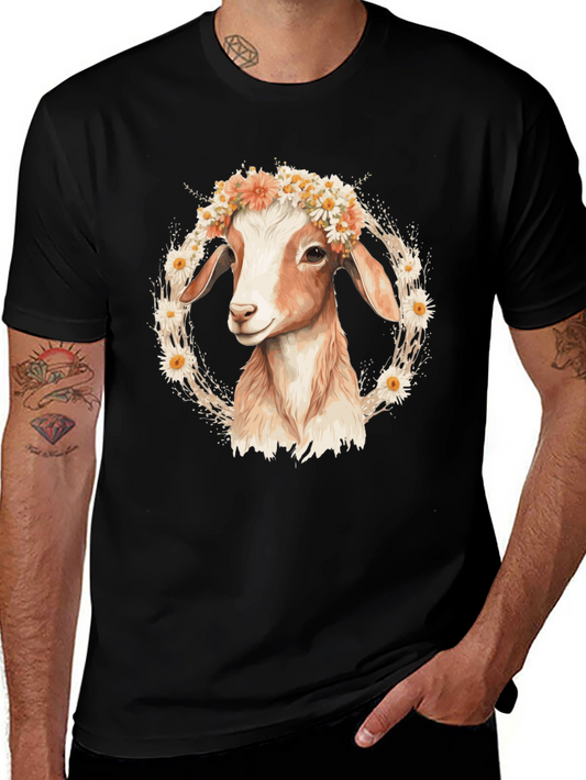 Goat with Flower Crown T-Shirt