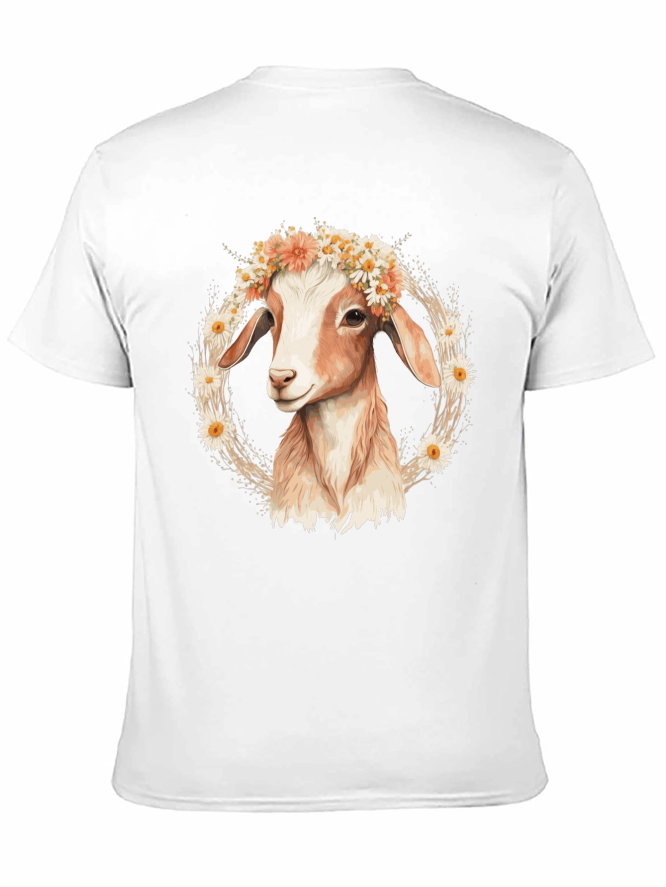 Goat with Flower Crown T-Shirt
