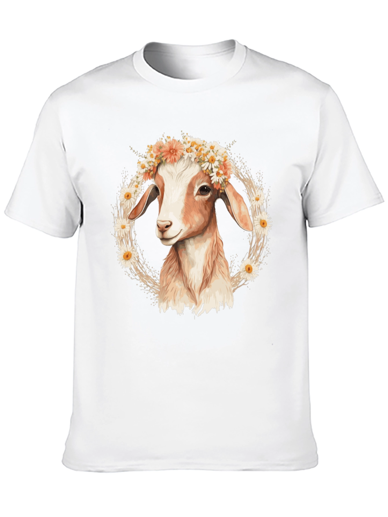 Goat with Flower Crown T-Shirt
