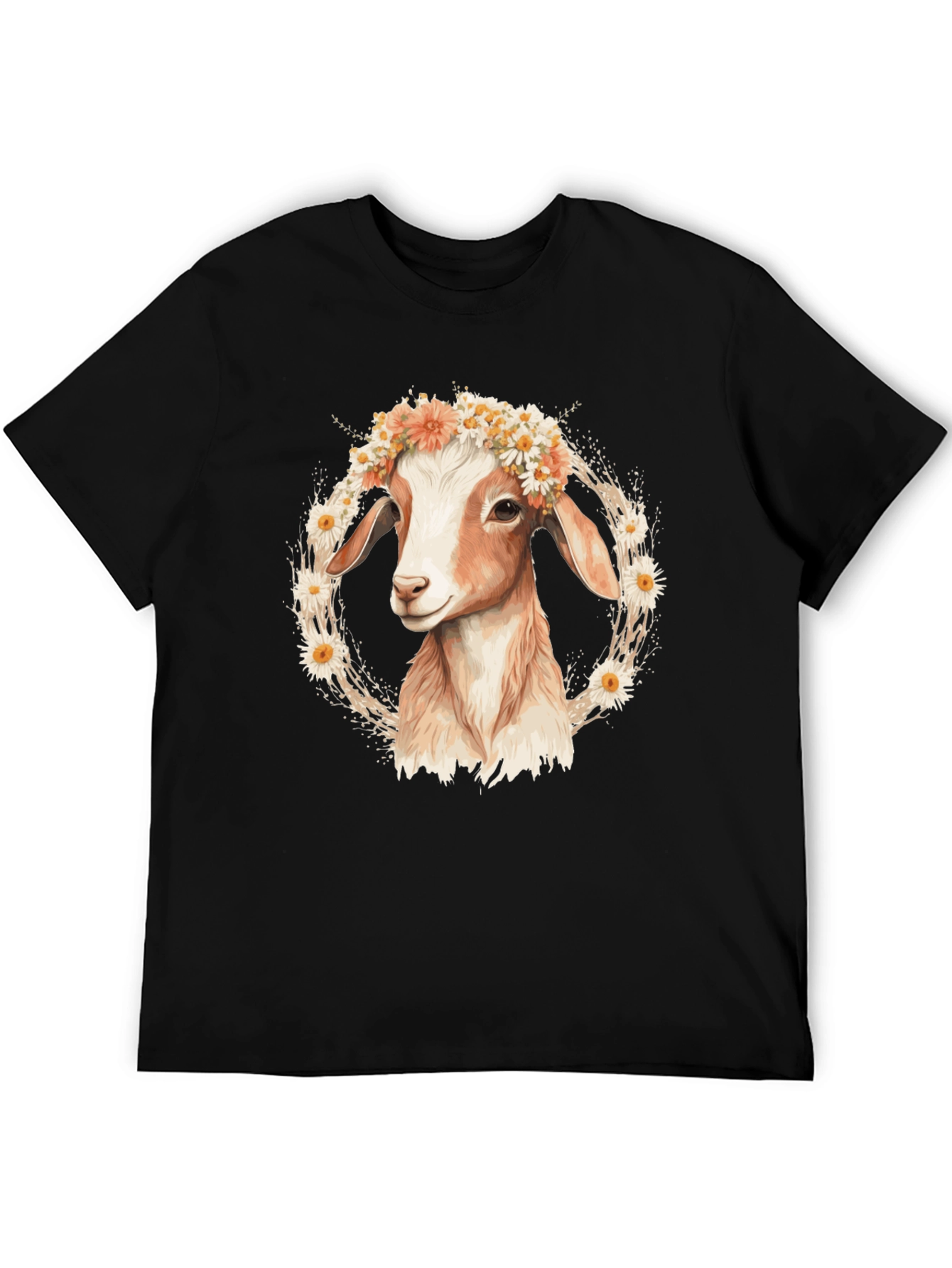 Goat with Flower Crown T-Shirt