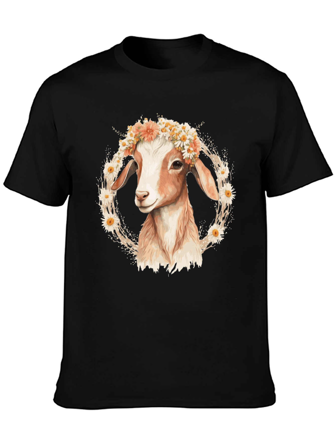 Goat with Flower Crown T-Shirt