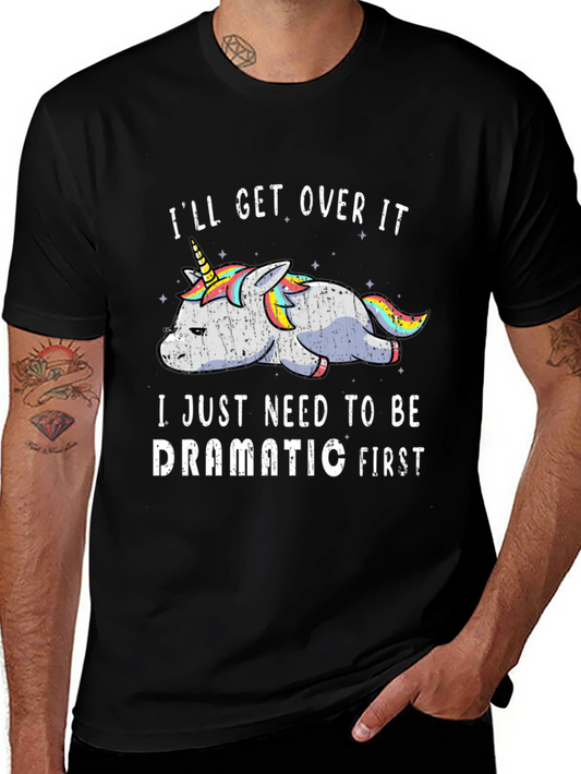 Dramatic Unicorn Graphic T-Shirt