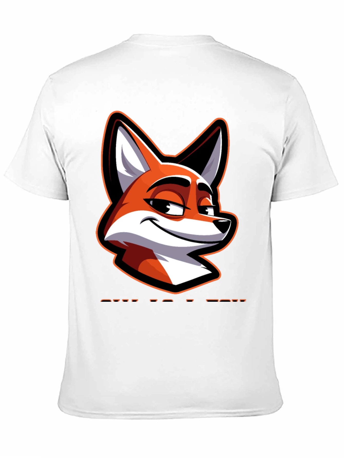 Cool Fox Graphic Tee - Black Cotton Blend