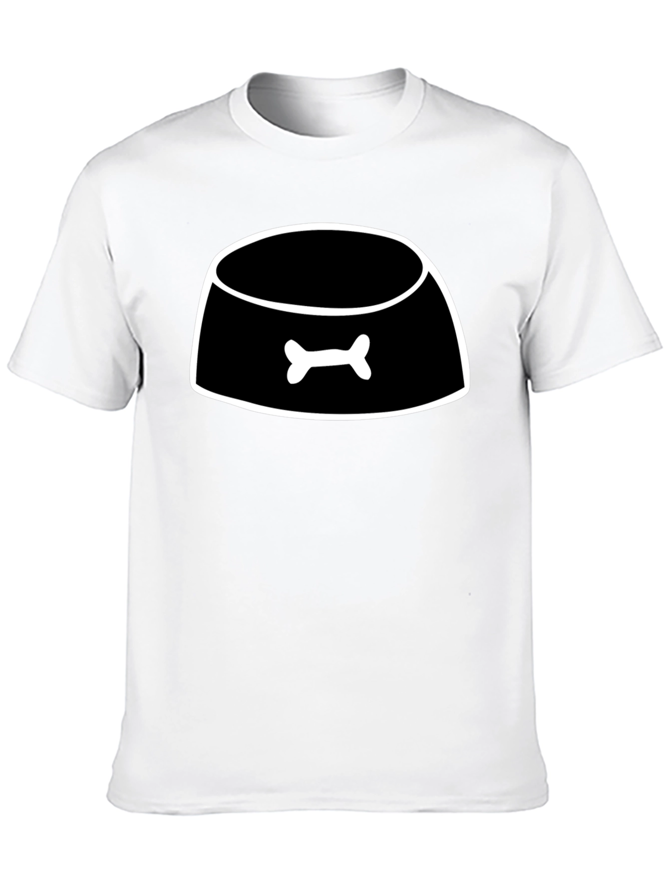 Dog Bowl Bone Graphic T-Shirt