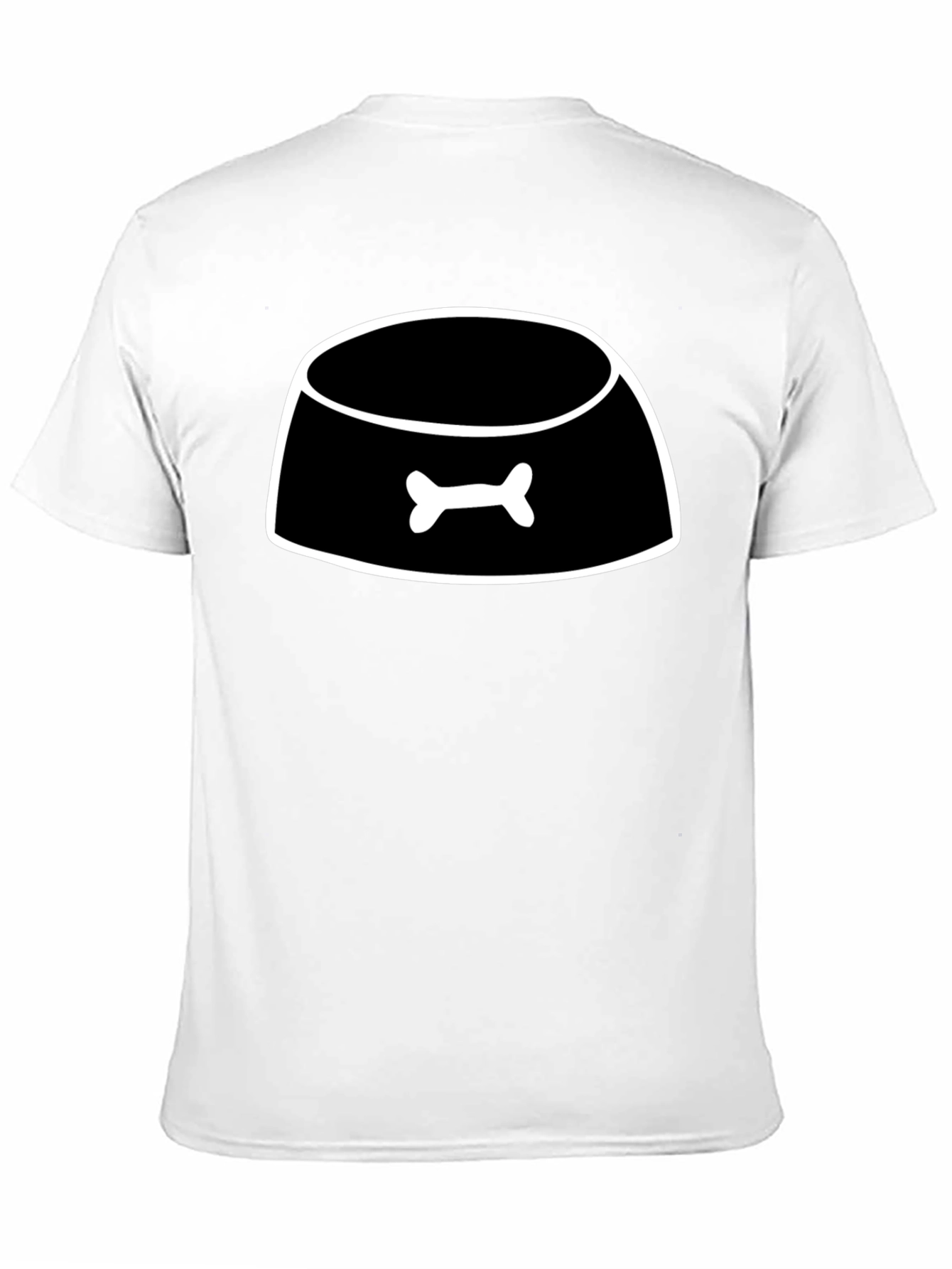 Dog Bowl Bone Graphic T-Shirt