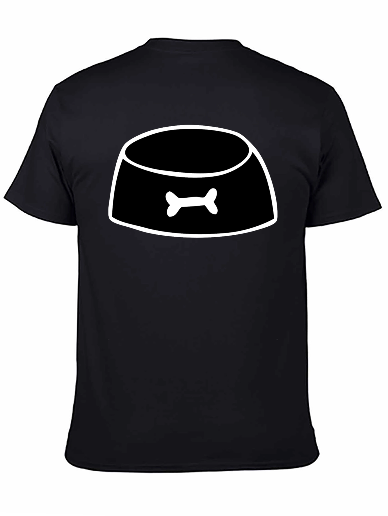 Dog Bowl Bone Graphic T-Shirt
