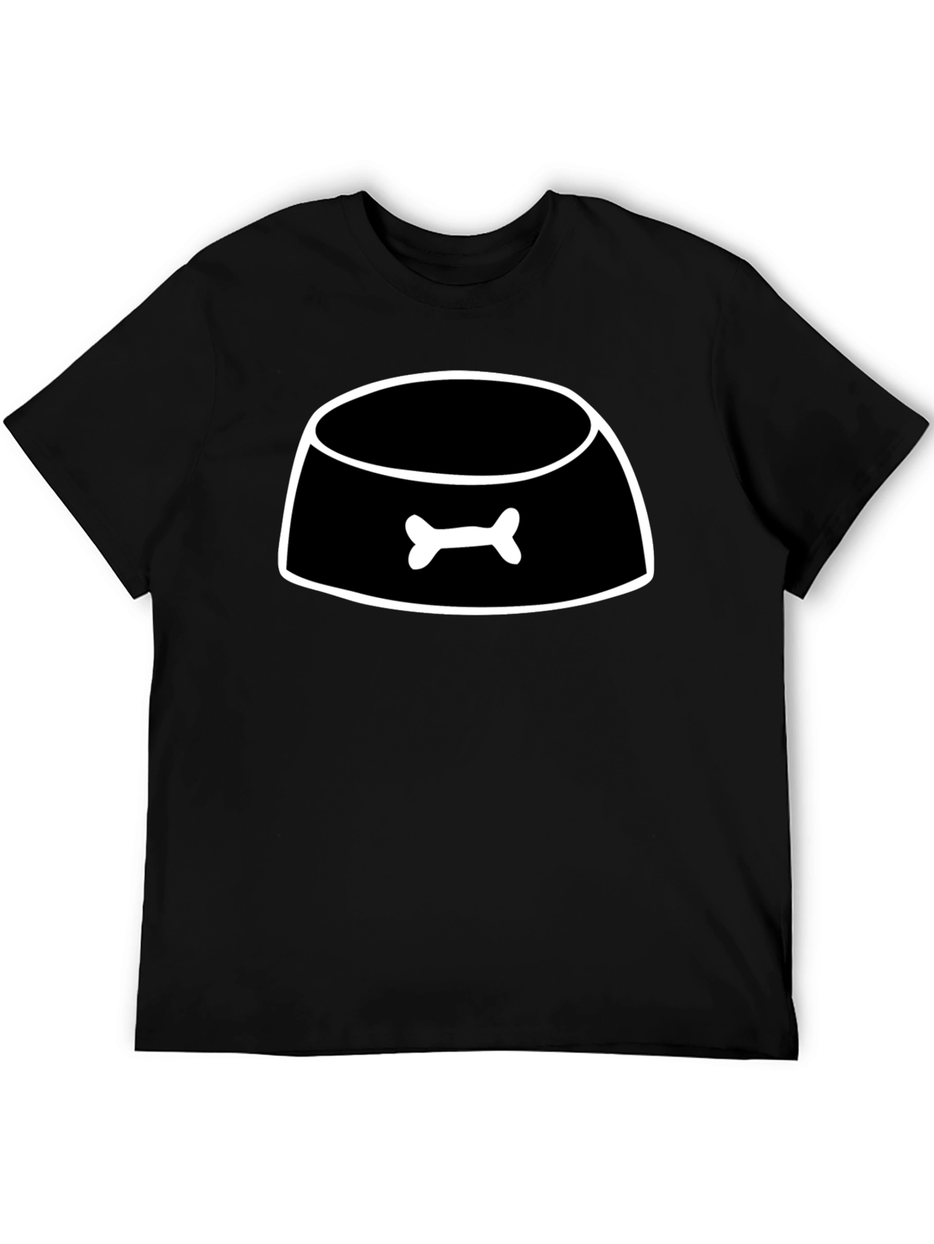 Dog Bowl Bone Graphic T-Shirt