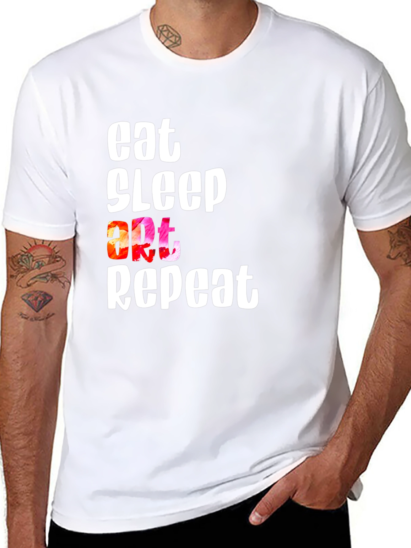 Eat Sleep Art Repeat Graphic T-Shirt