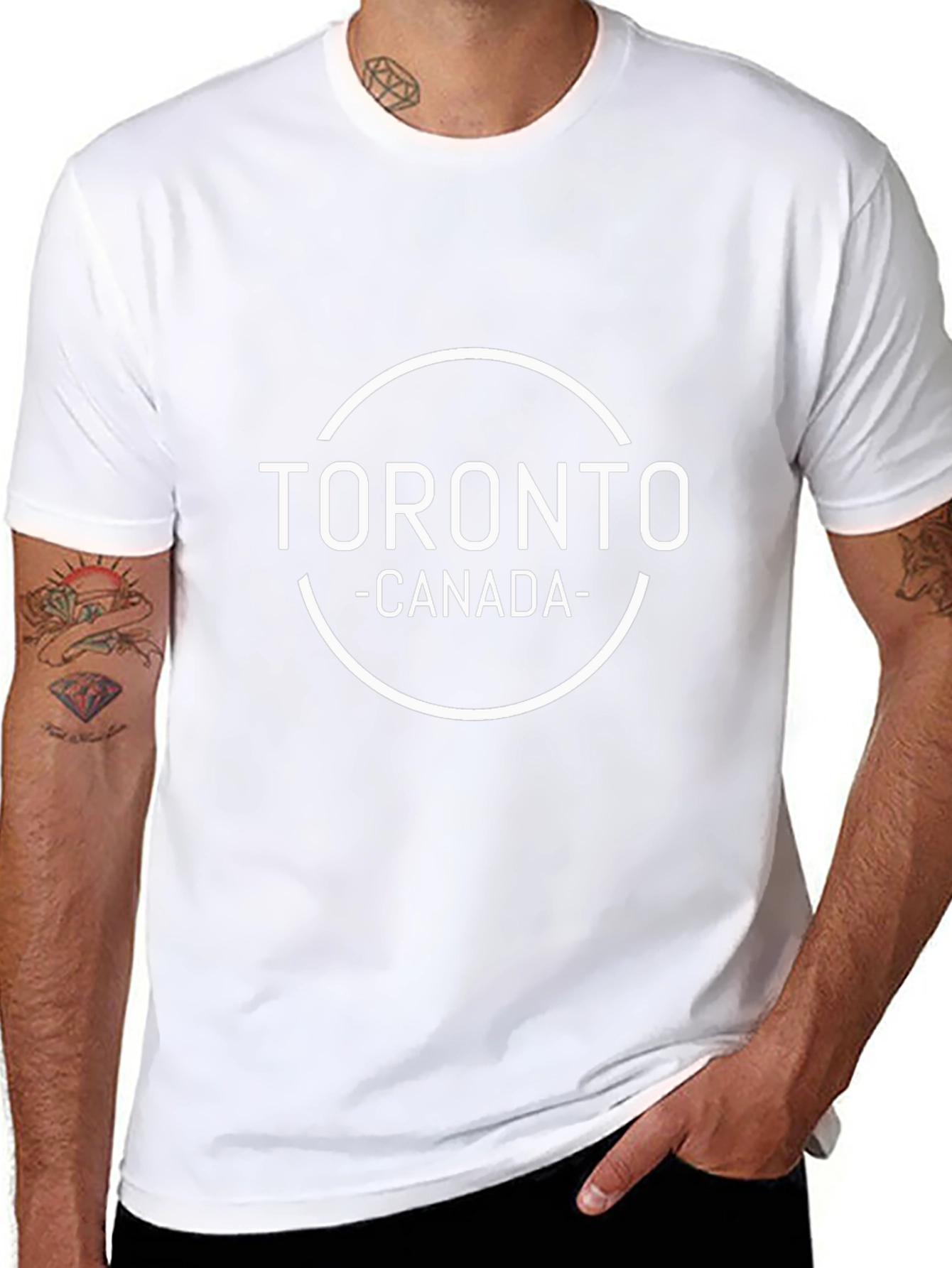 Toronto Canada Graphic Print Black T-Shirt
