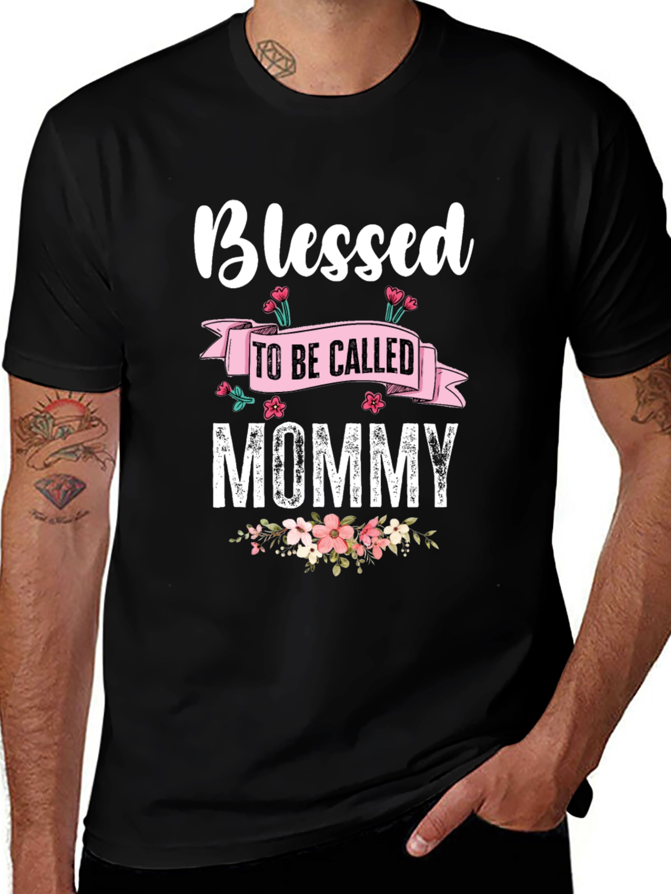 Blessed To Be Called Mommy Black T-Shirt