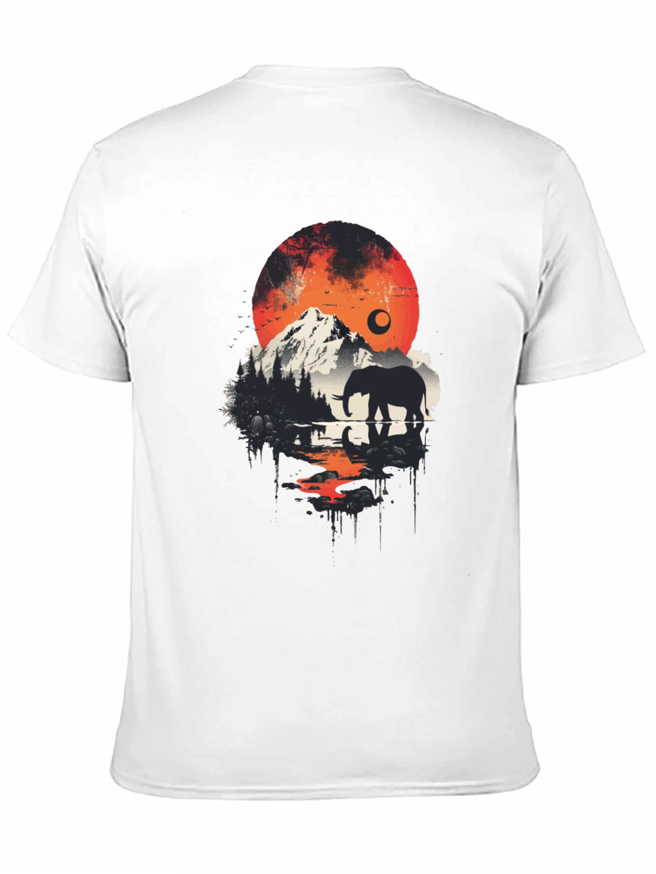 Elephant Mountain Silhouette Graphic Tee