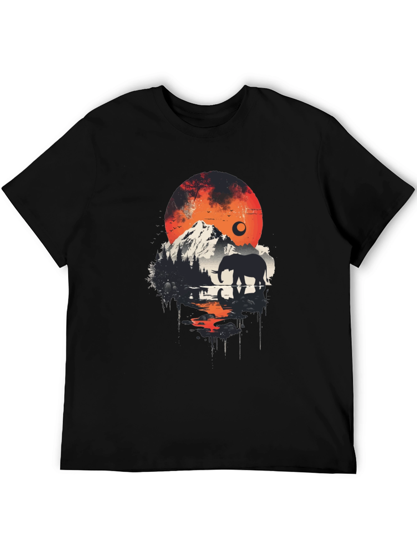 Elephant Mountain Silhouette Graphic Tee