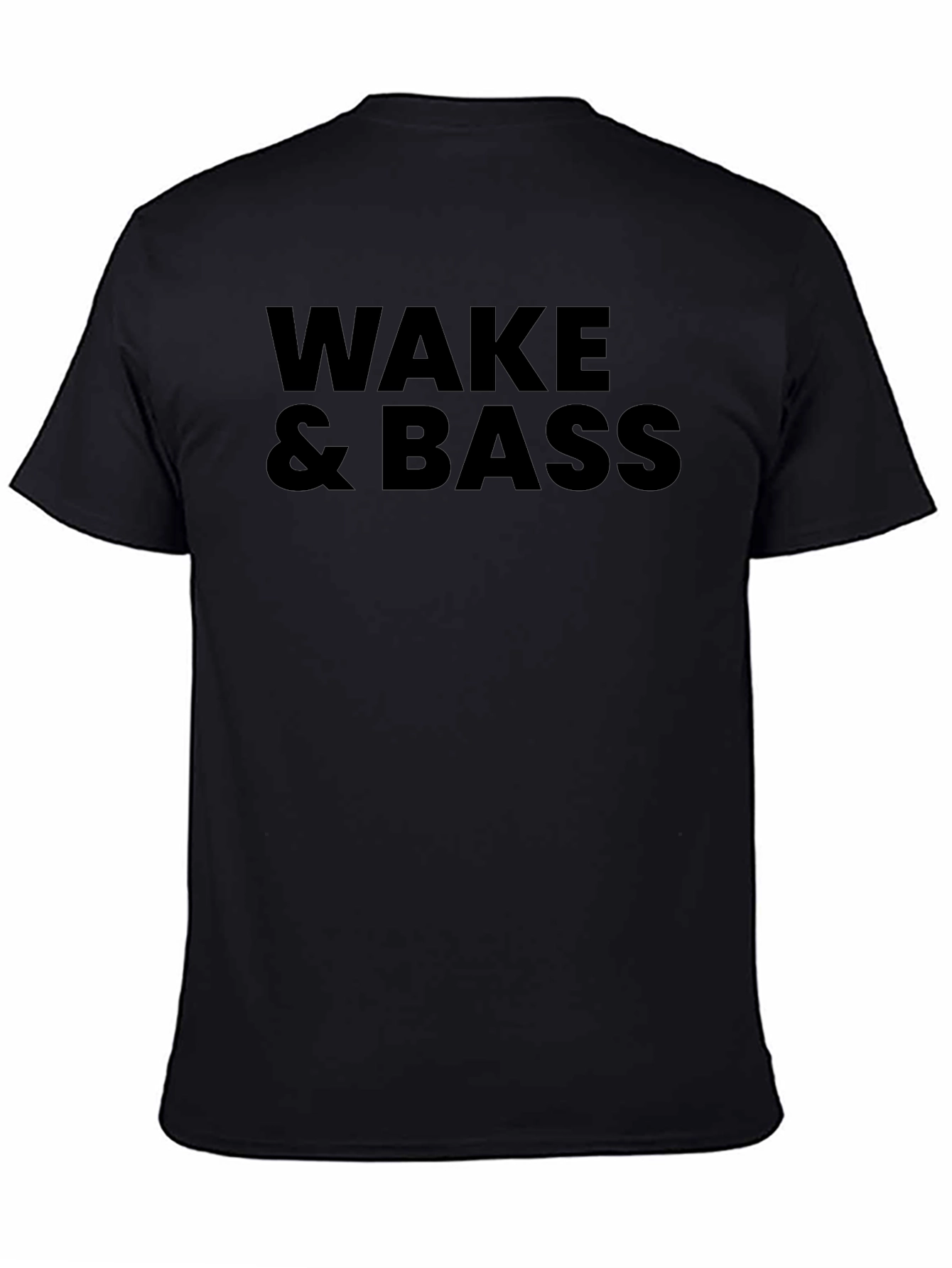 Wake & Bass Black Graphic Tee