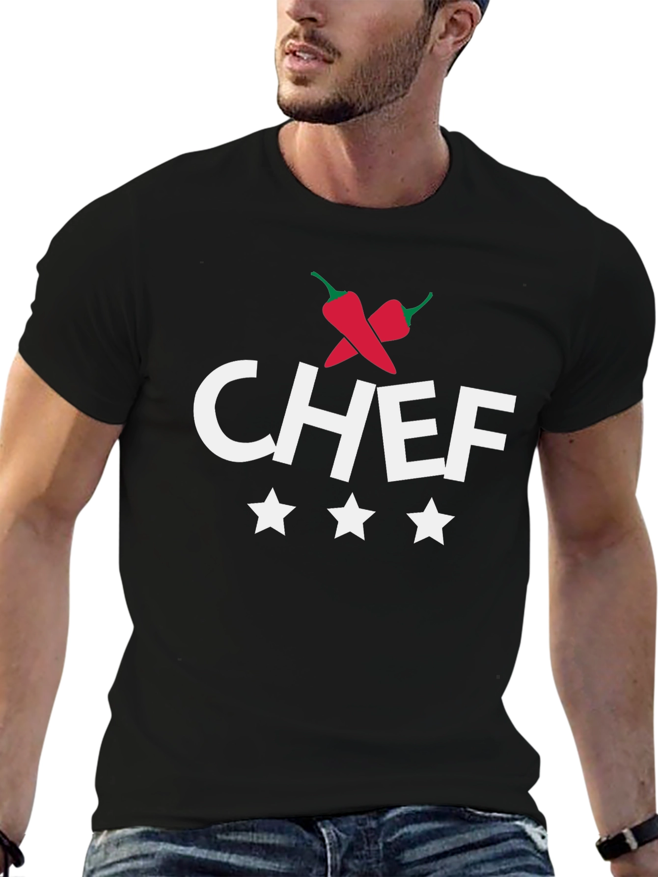 Chef T-Shirt with Chili Pepper Design