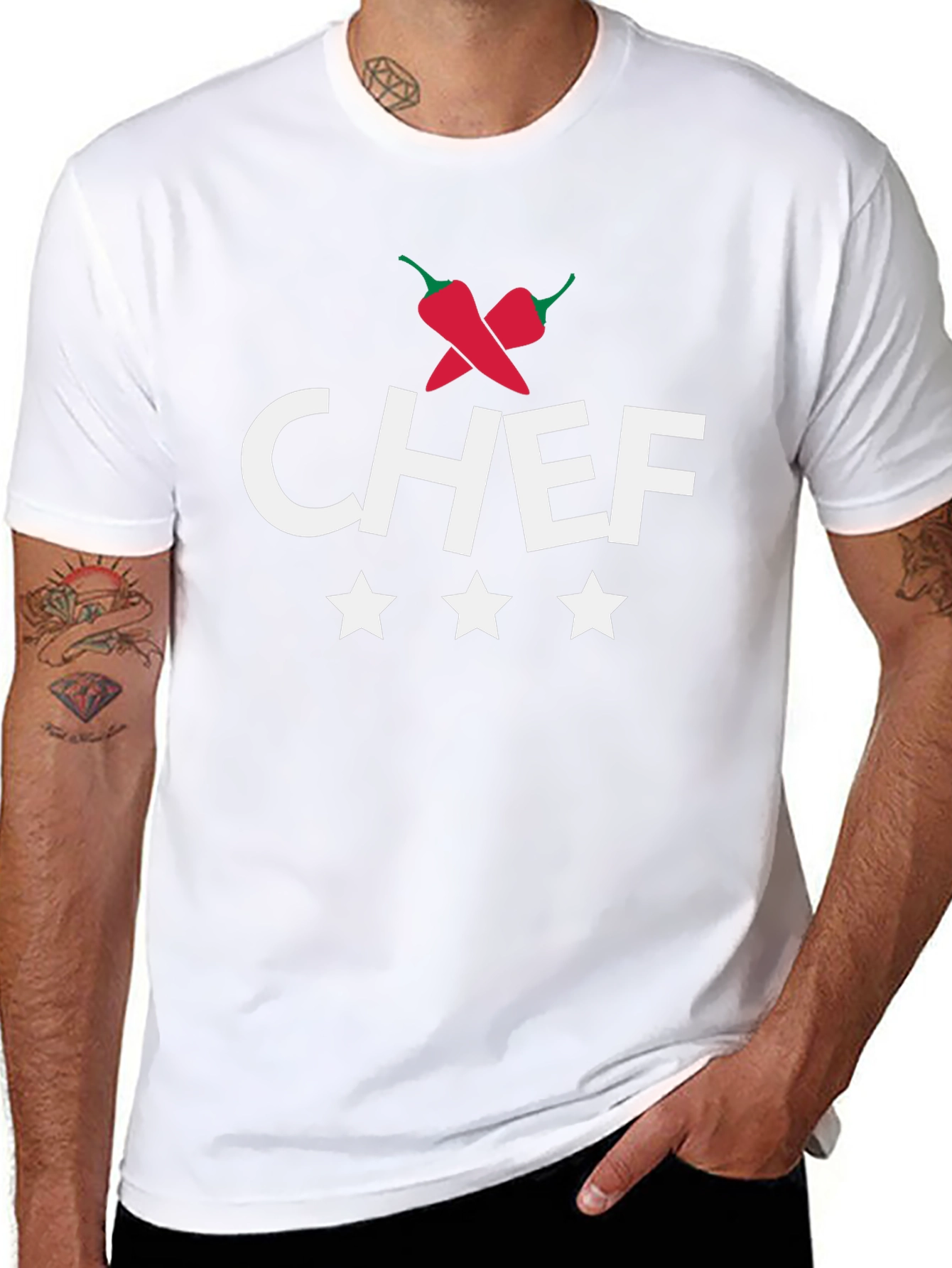 Chef T-Shirt with Chili Pepper Design