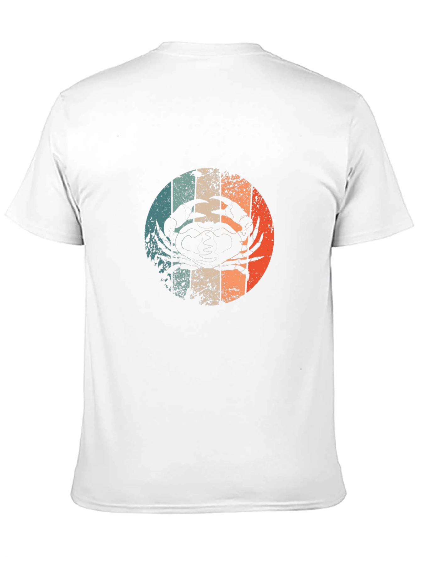 Retro Crab Graphic Tee - Black Cotton T-Shirt