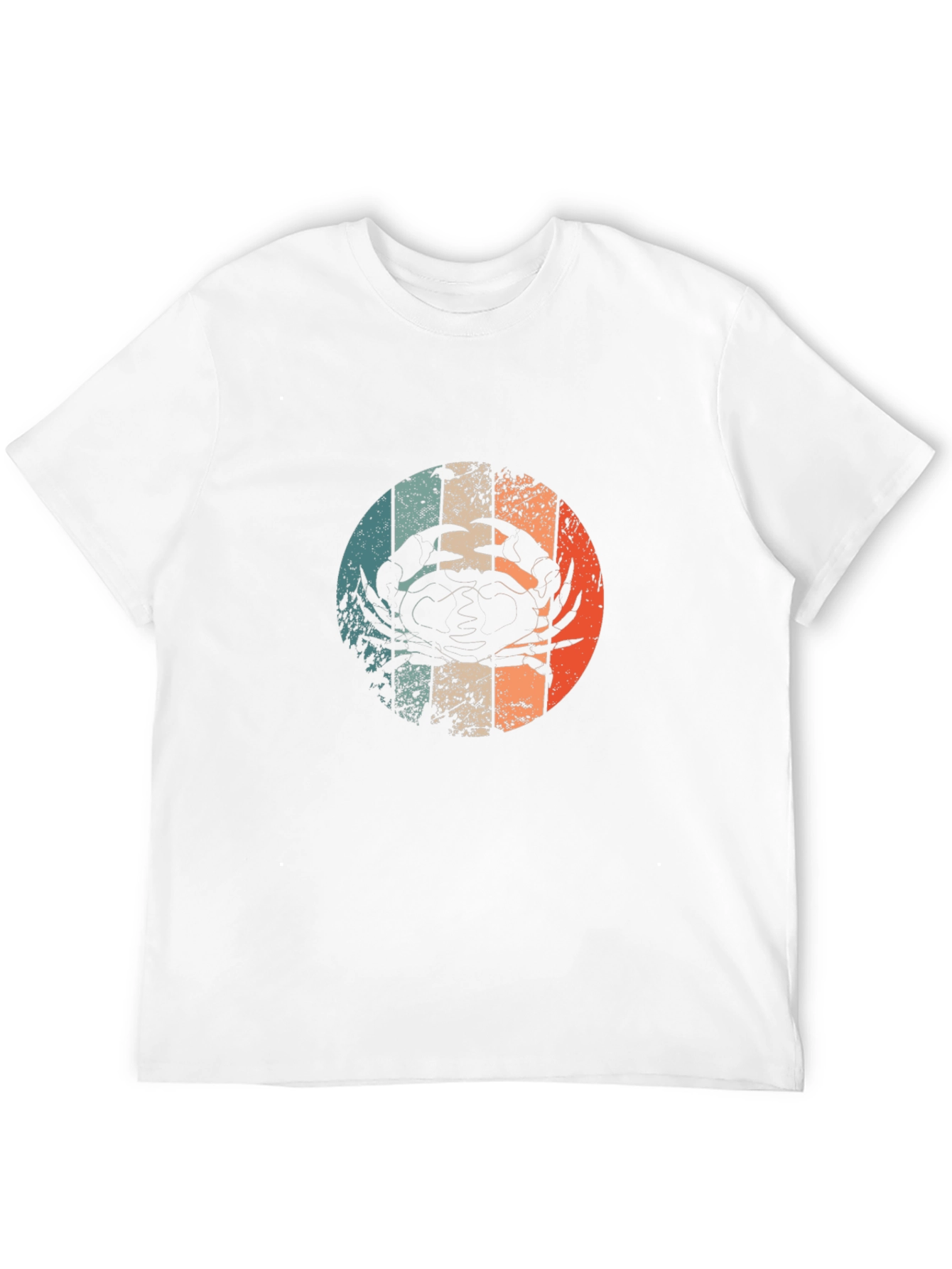 Retro Crab Graphic Tee - Black Cotton T-Shirt