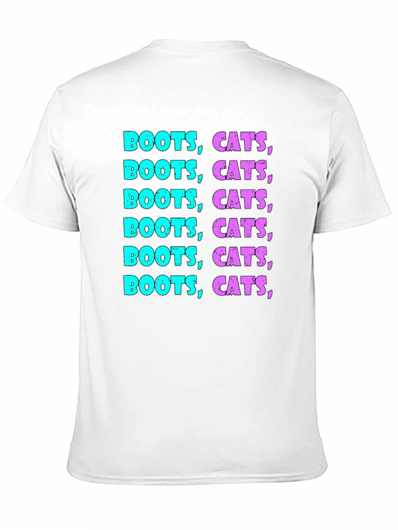 Boots Cats Graphic Print T-Shirt