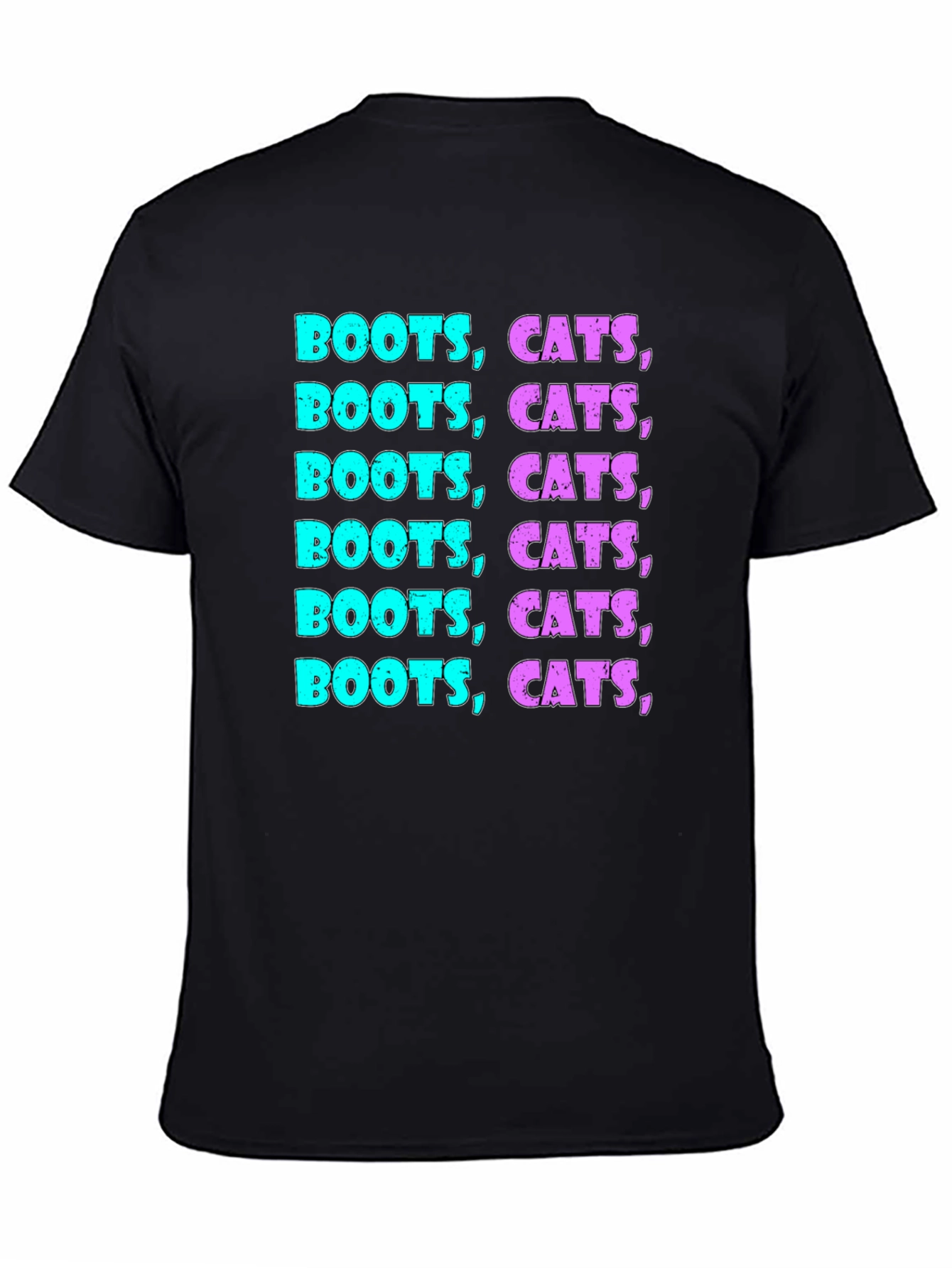 Boots Cats Graphic Print T-Shirt