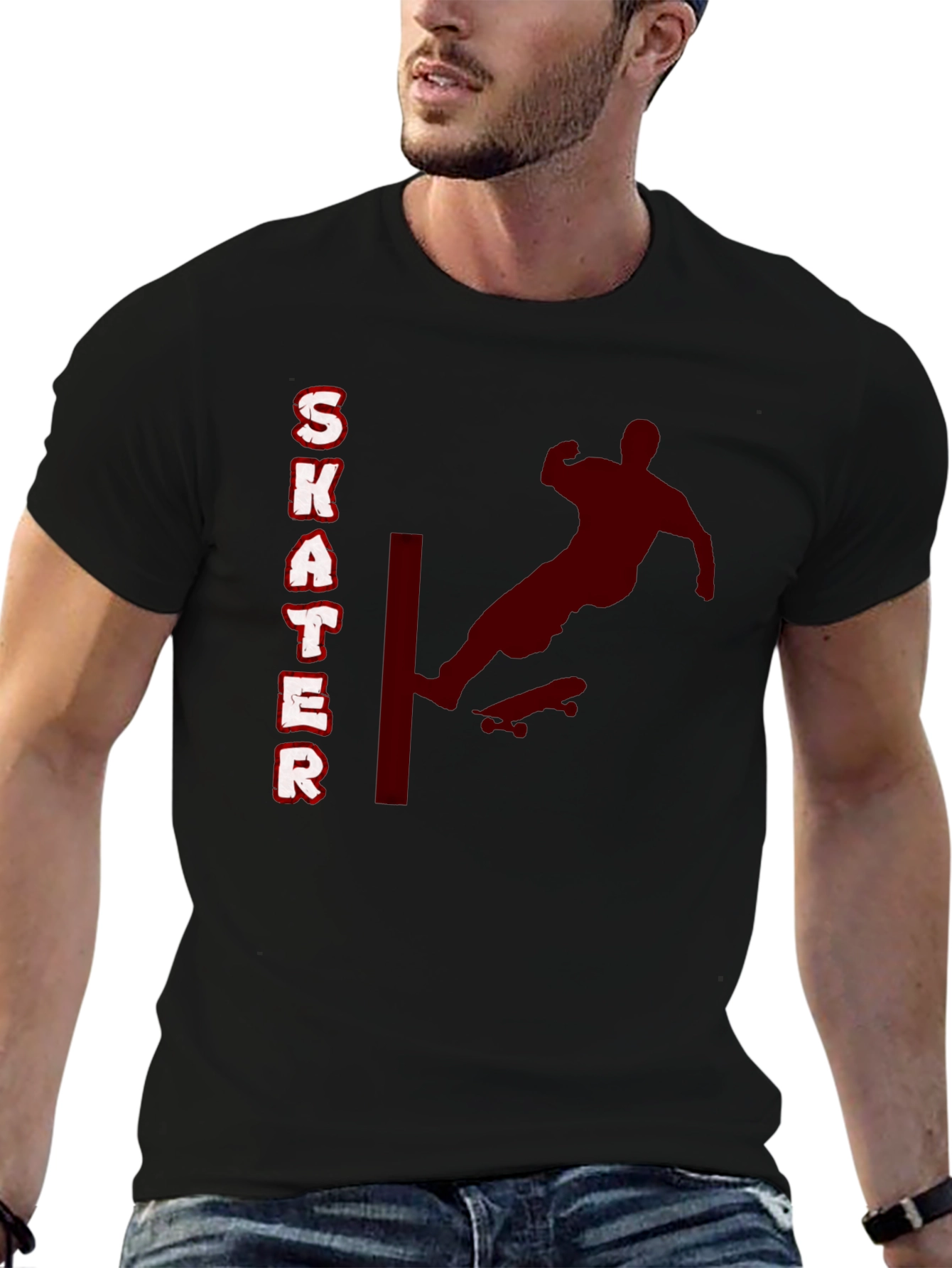 Skater Graphic T-Shirt - Black