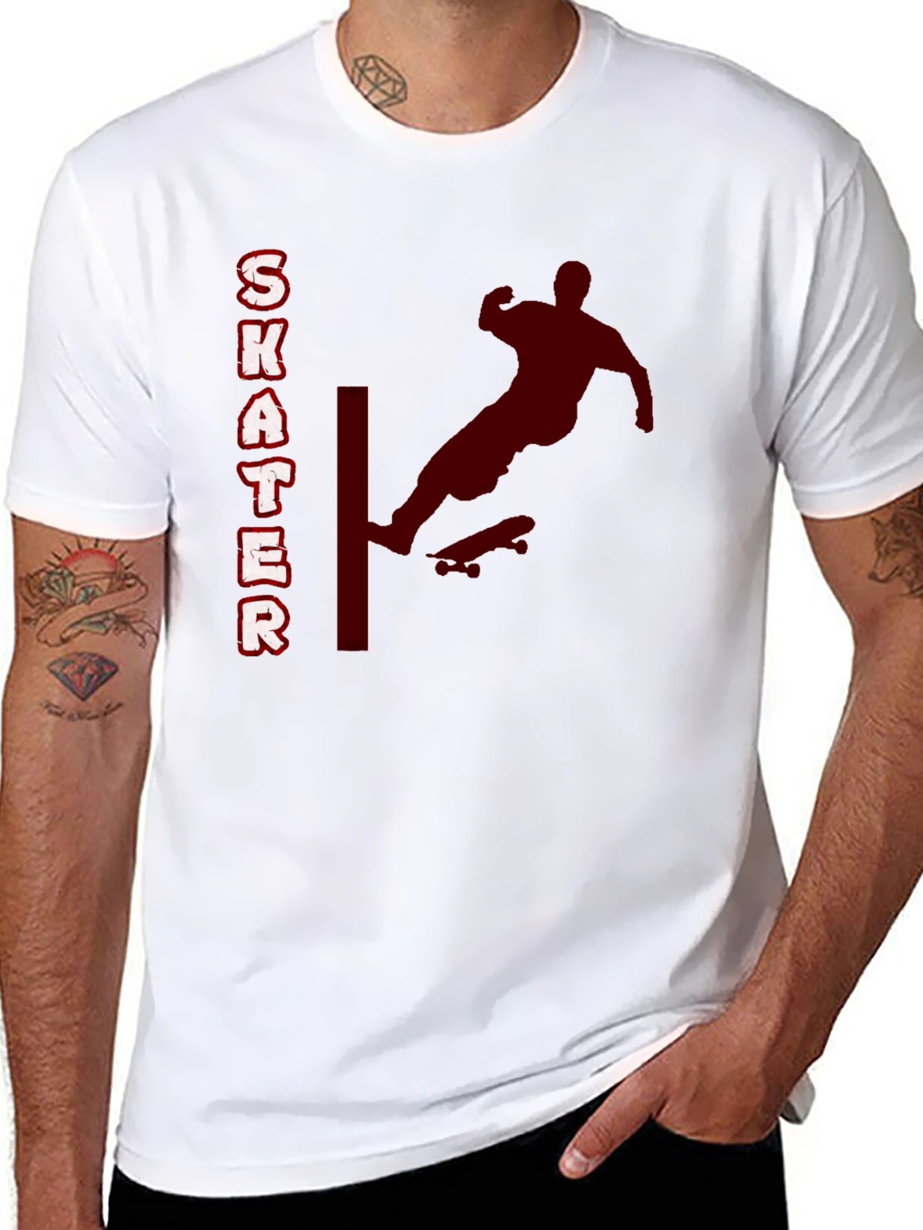 Skater Graphic T-Shirt - Black