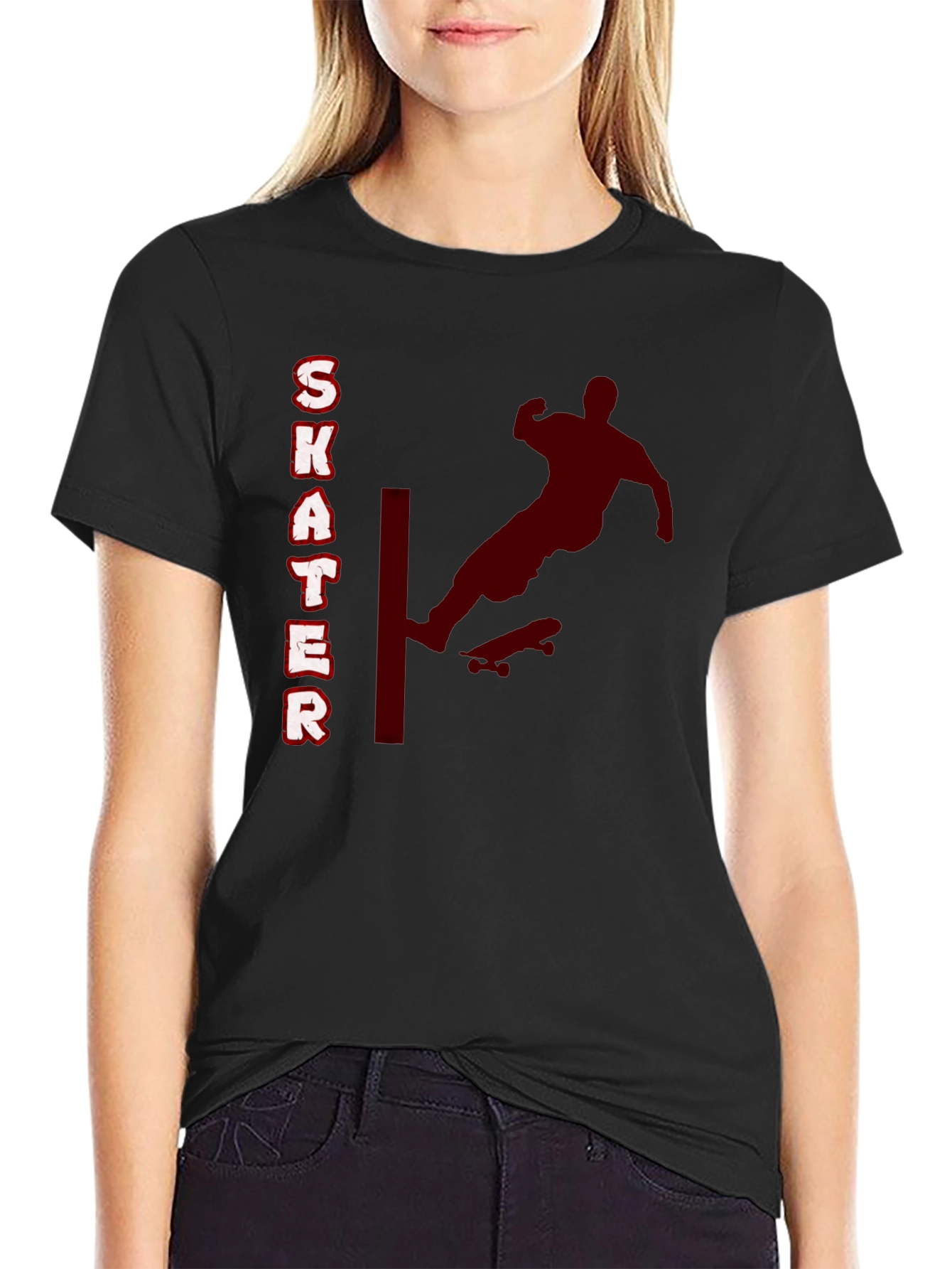 Skater Graphic T-Shirt - Black
